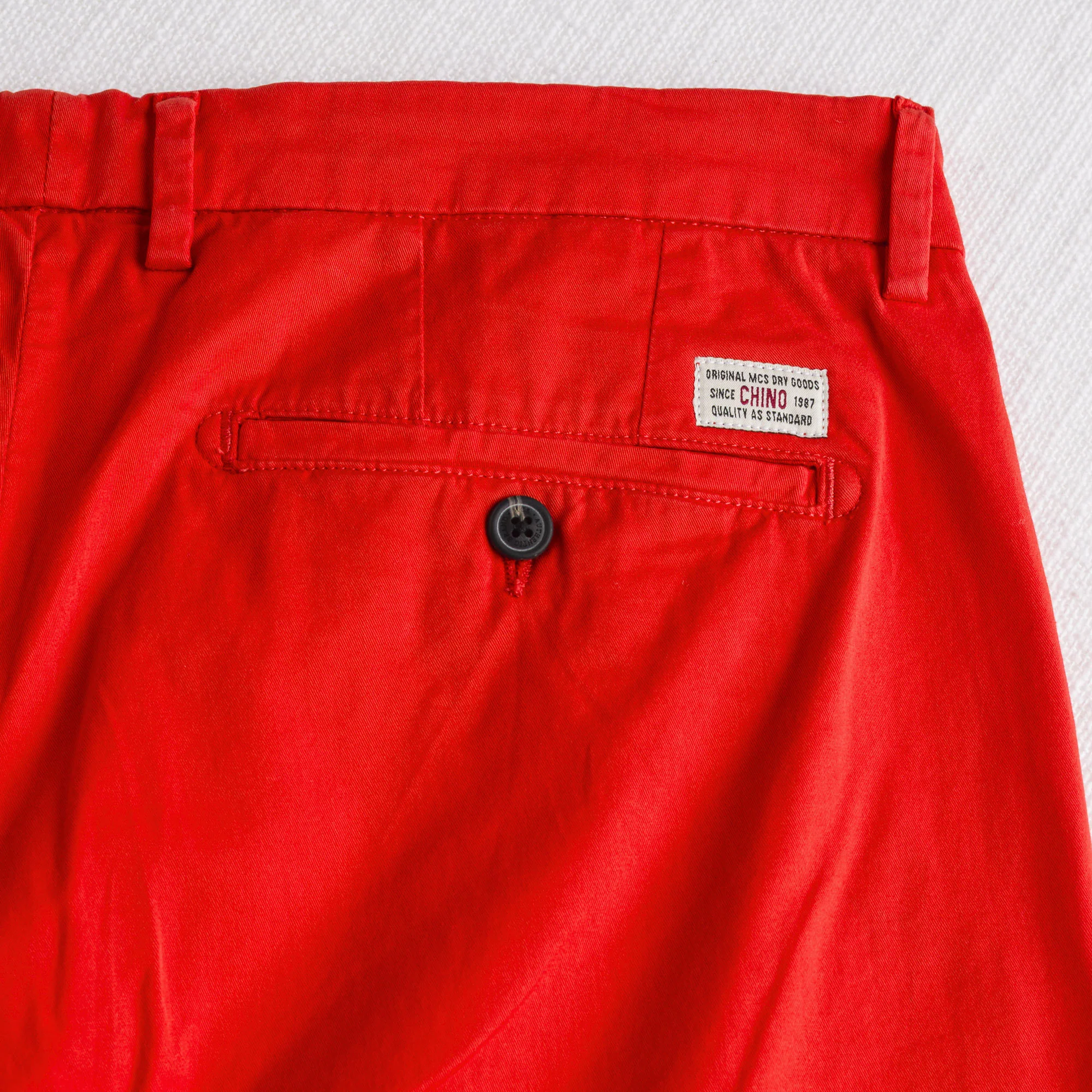Pantalone chino corto in gabardina stretch - Spice Orange - Image 5
