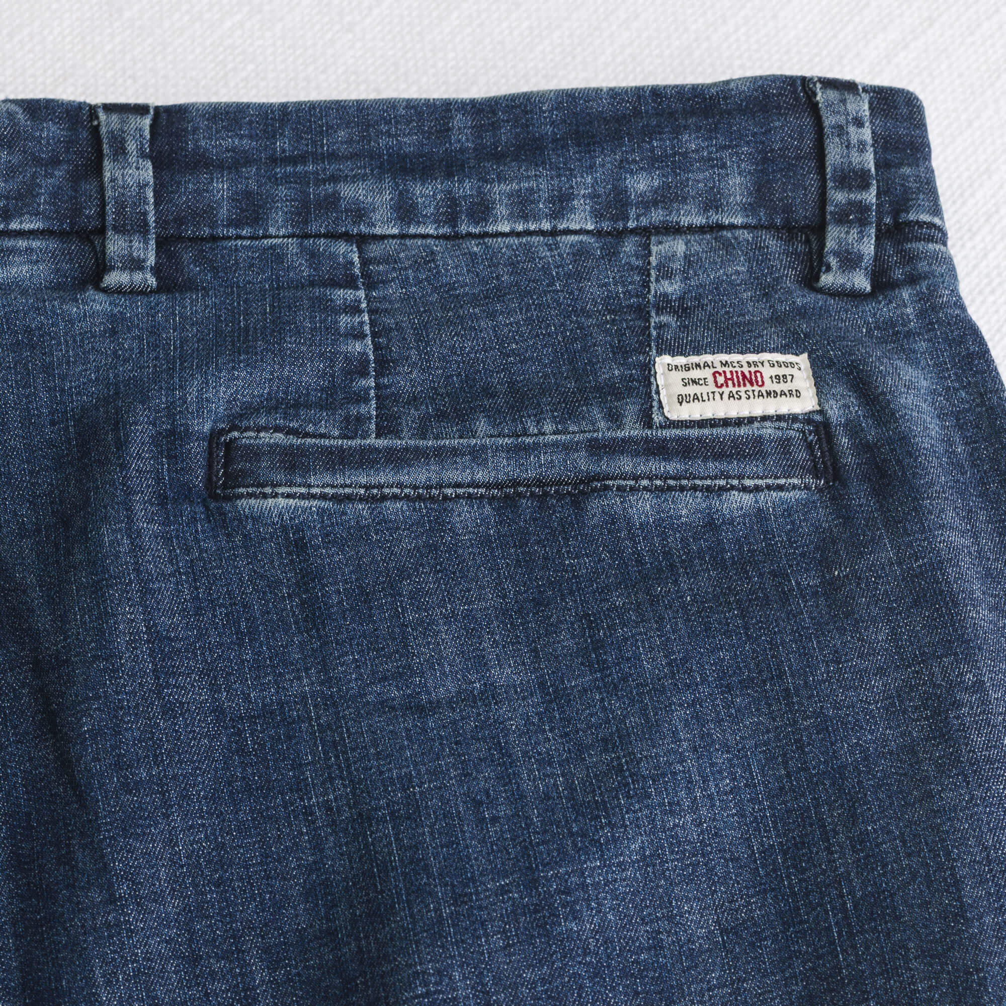 Pantalone chino in denim leggero - Mid Blue - Image 5