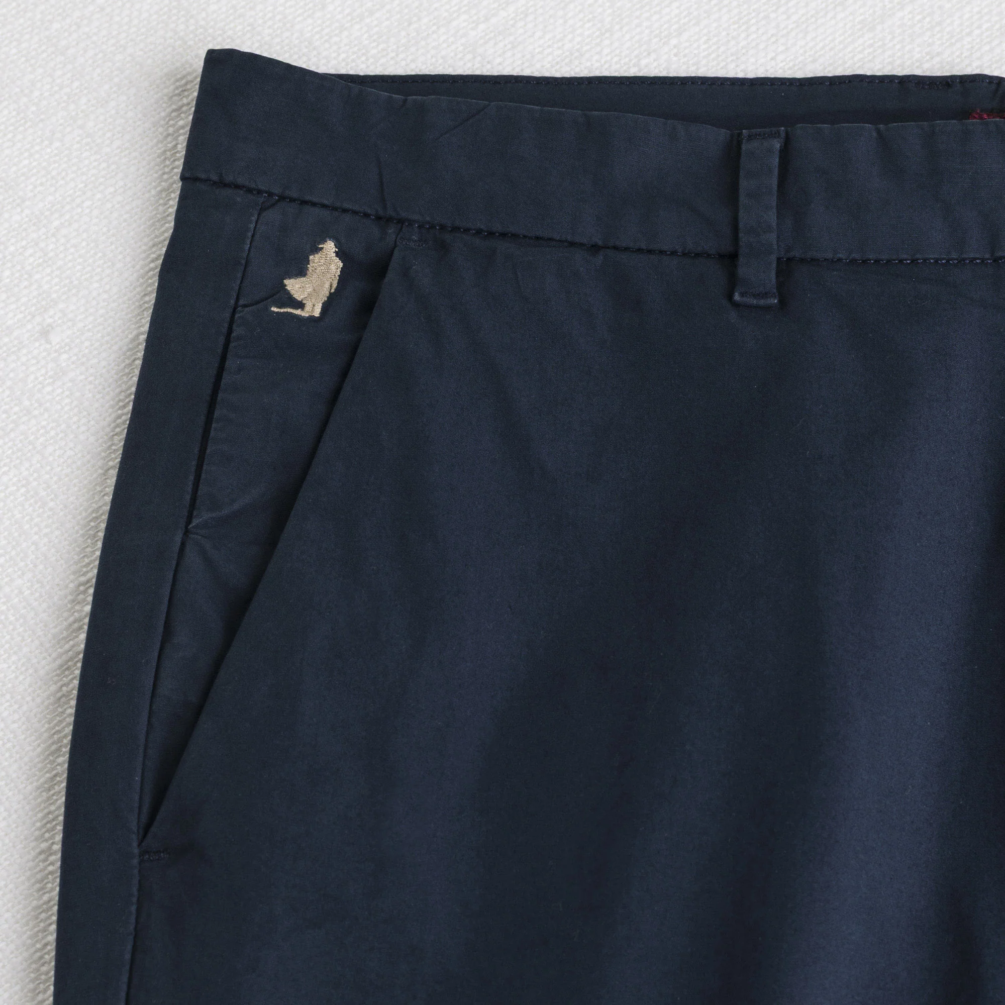 Pantalone chino in popeline stretch - Navy Blue - Image 3