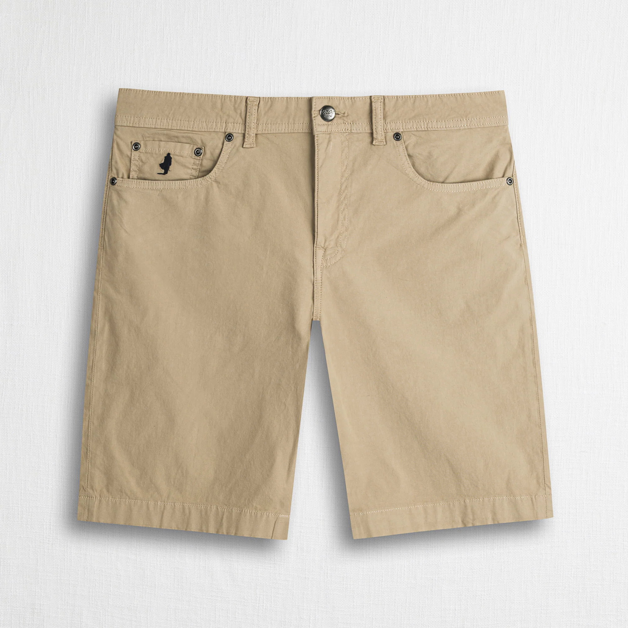 Pantalone corto in popeline di cotone stretch - Khaky