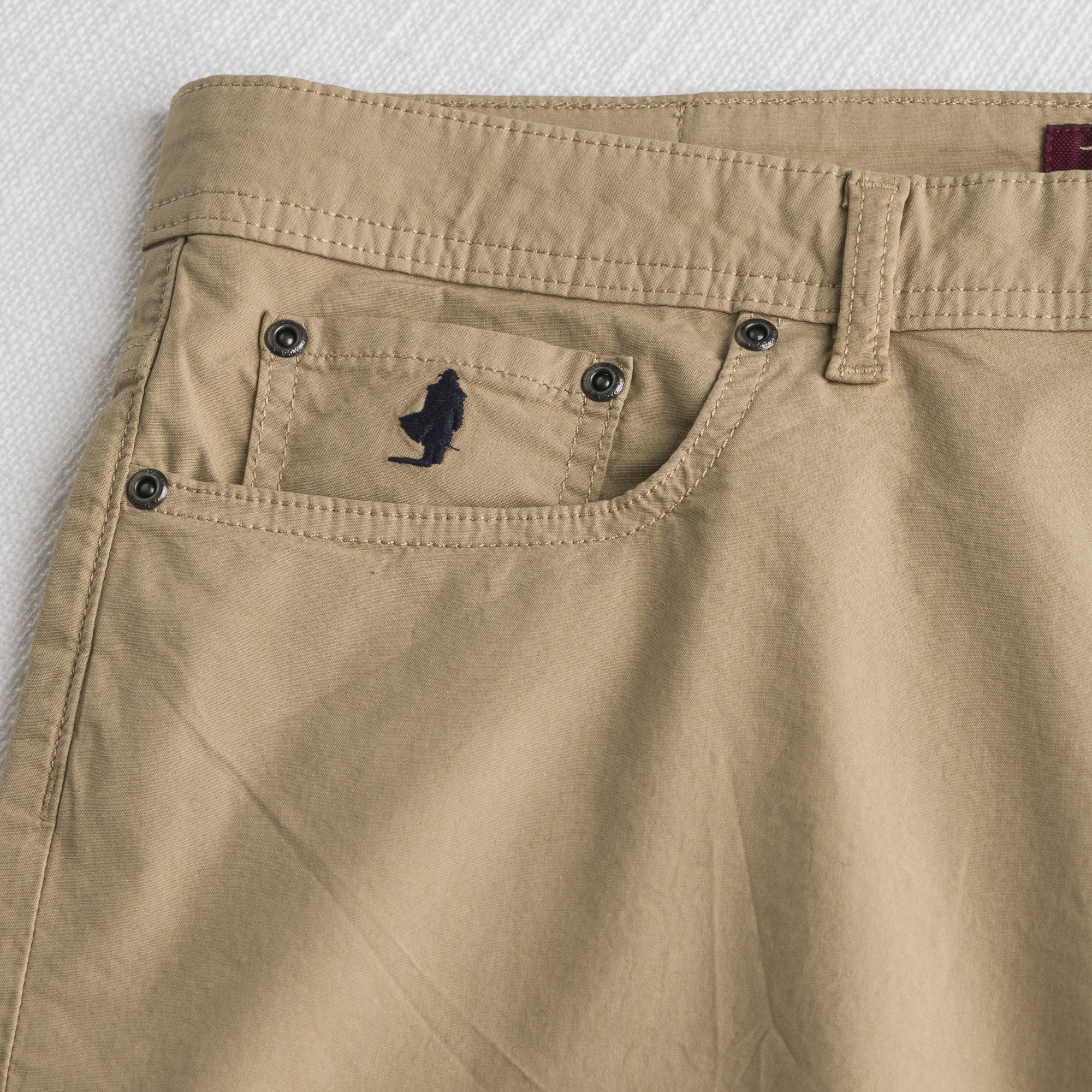Pantalone corto in popeline di cotone stretch - Khaky - Image 3