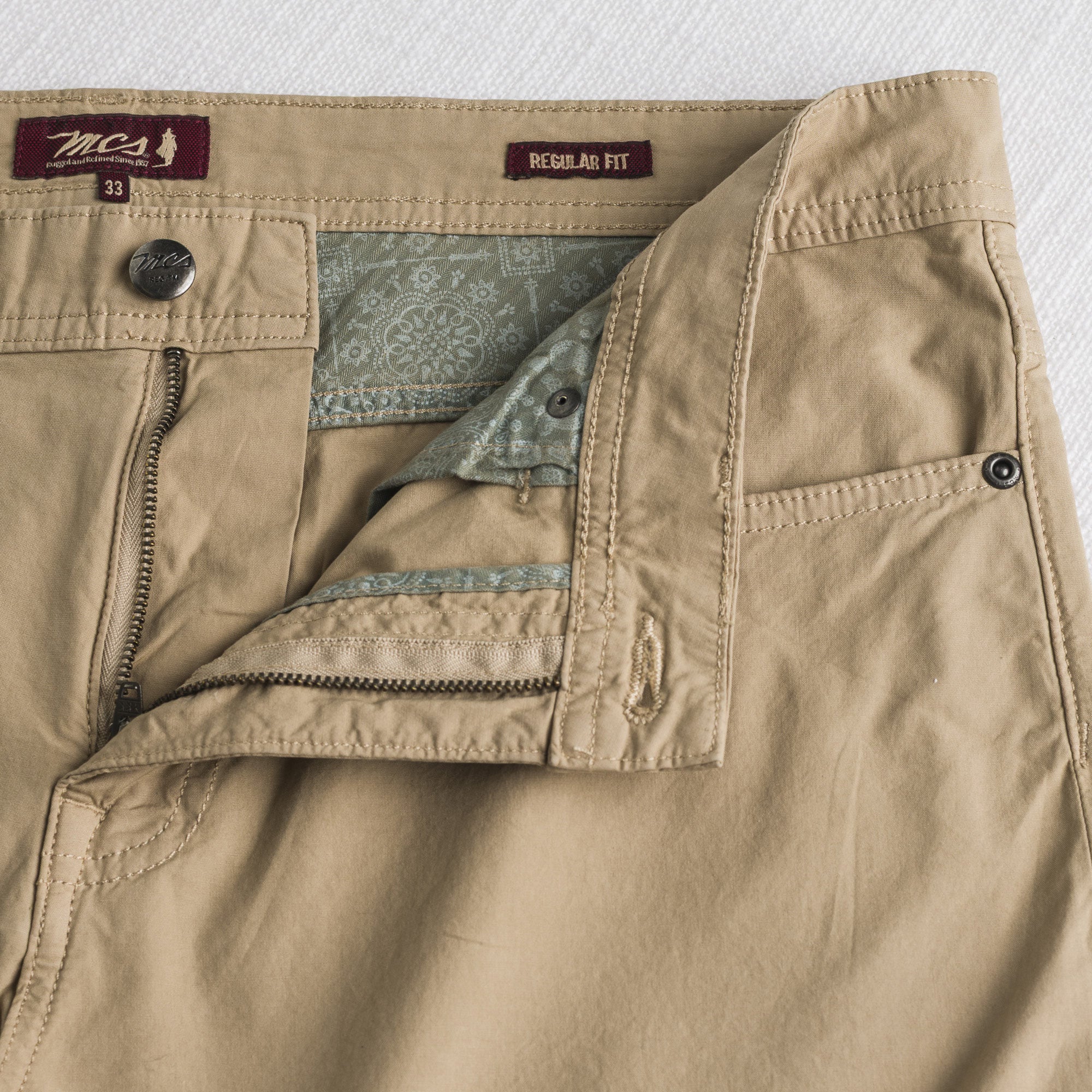 Pantalone corto in popeline di cotone stretch - Khaky - Image 4