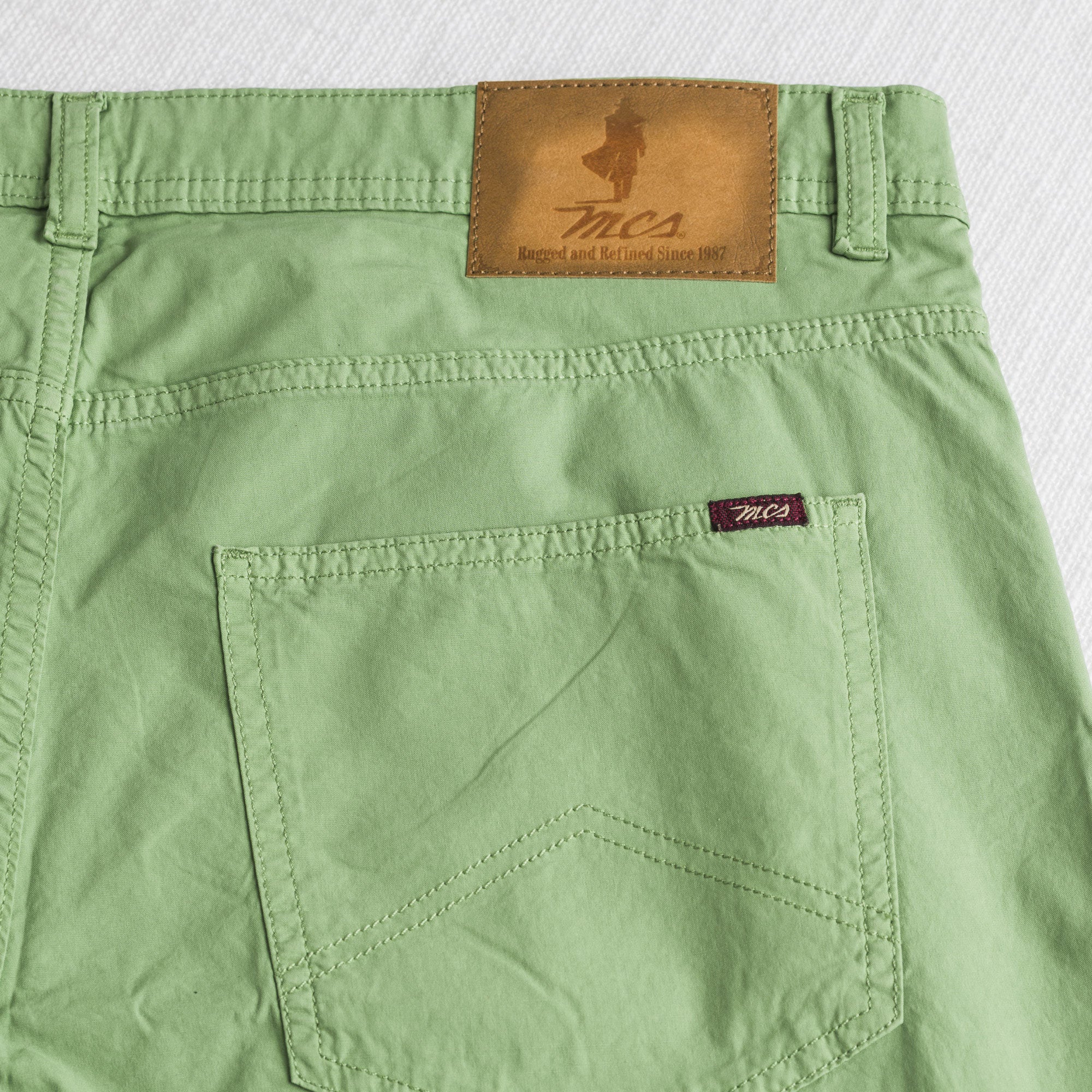 Pantalone corto in popeline di cotone stretch - Light Green - Image 5