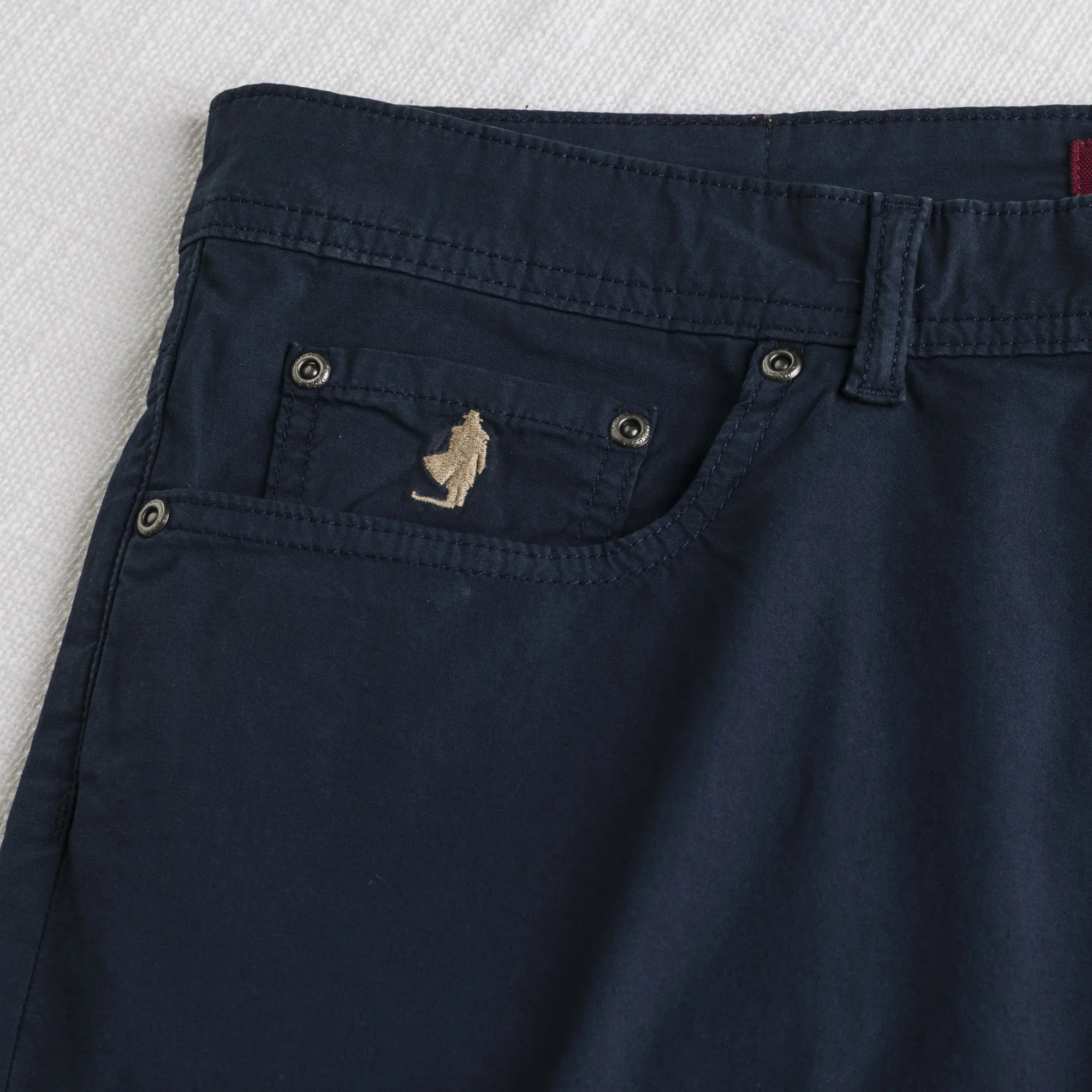 Pantalone corto in popeline di cotone stretch - Navy Blue - Image 3