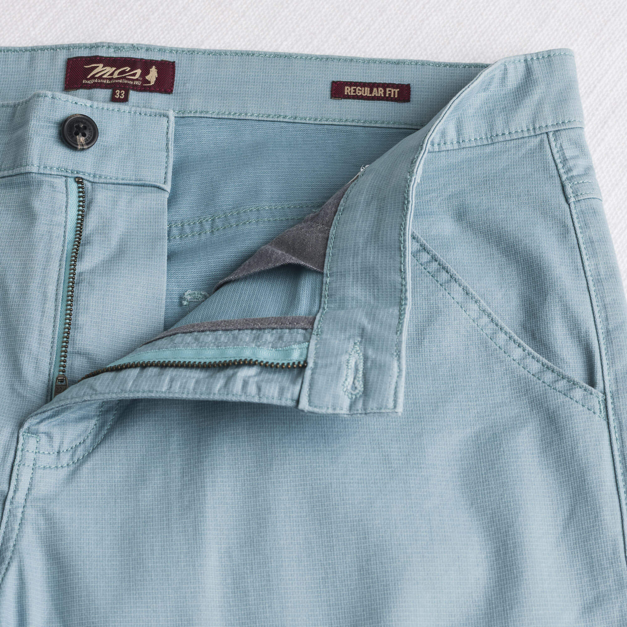 Pantalone Utility in cotone elasticizzato - Grey Blue - Image 4