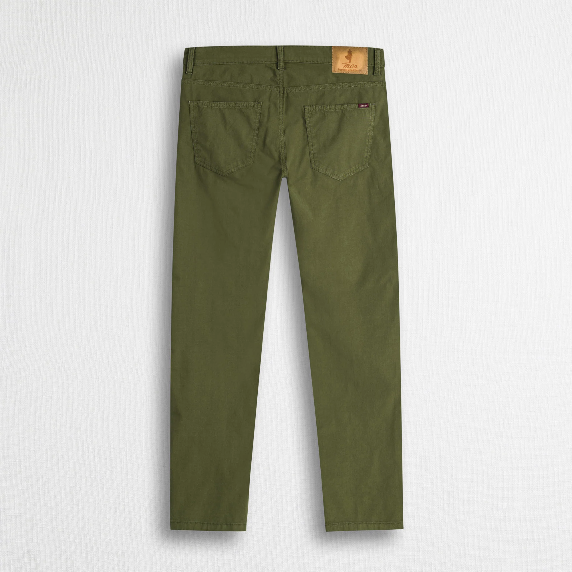 Pantaloni 5 tasche casual in popeline stretch - Dark Olive - Image 2