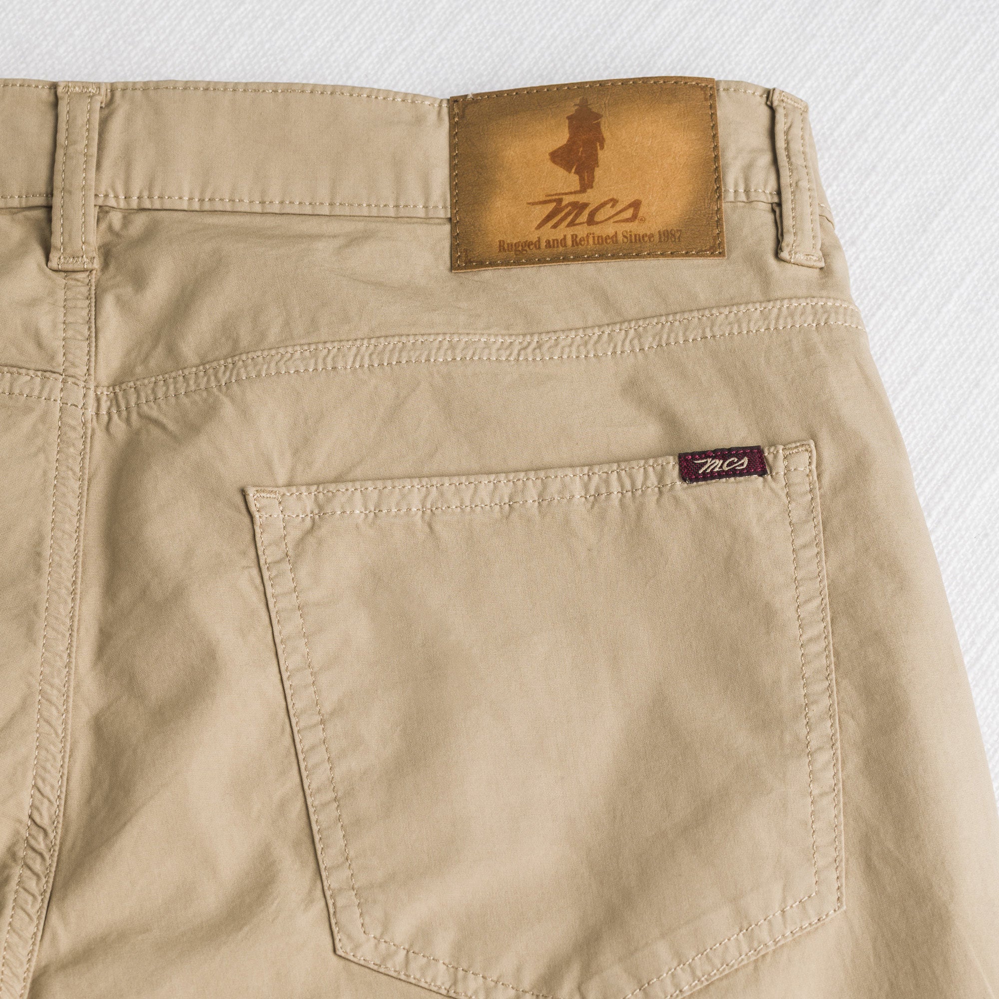 Pantaloni 5 tasche casual in popeline stretch - Khaky - Image 5