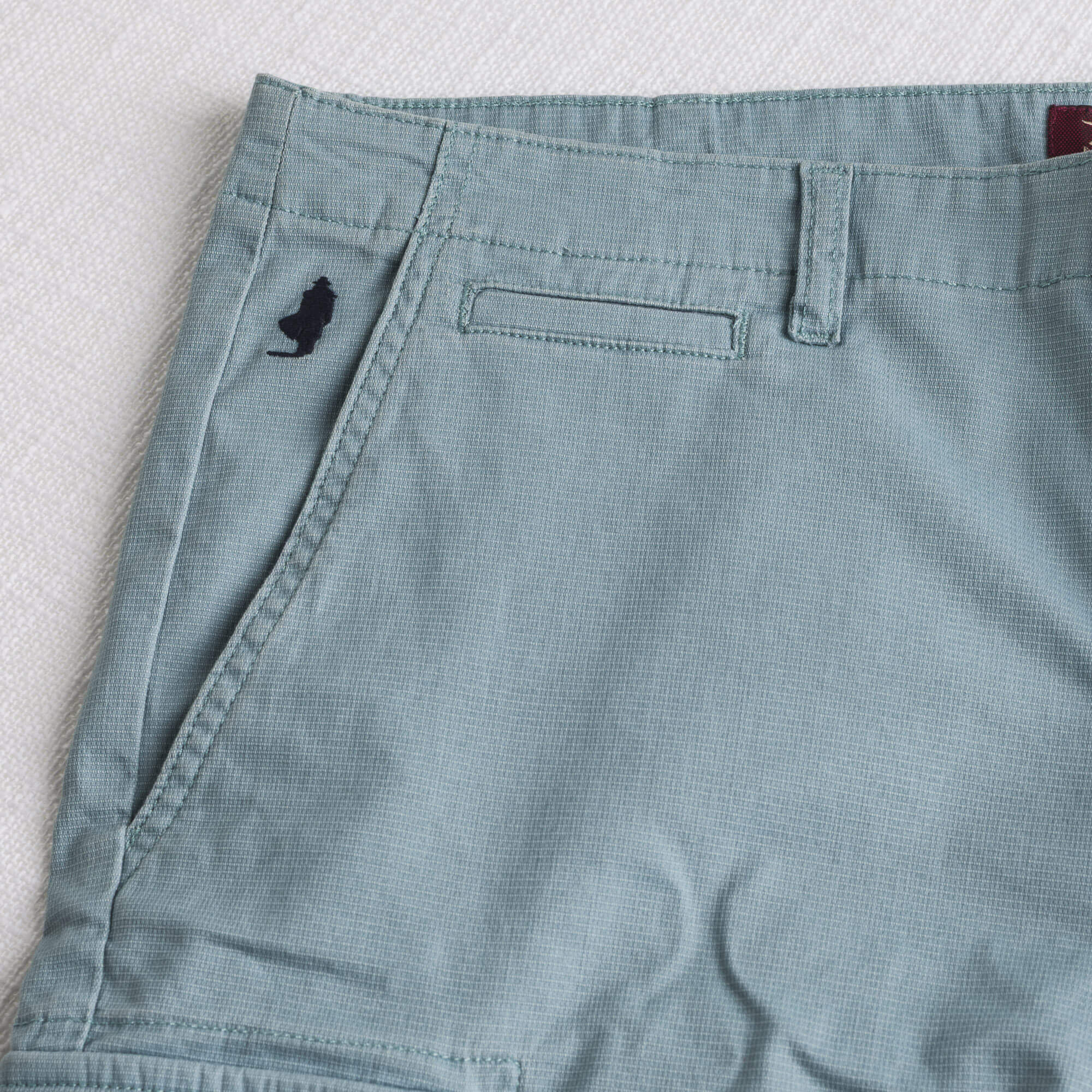 Pantaloni cargo corti in cotone stretch - Grey Blue - Image 3