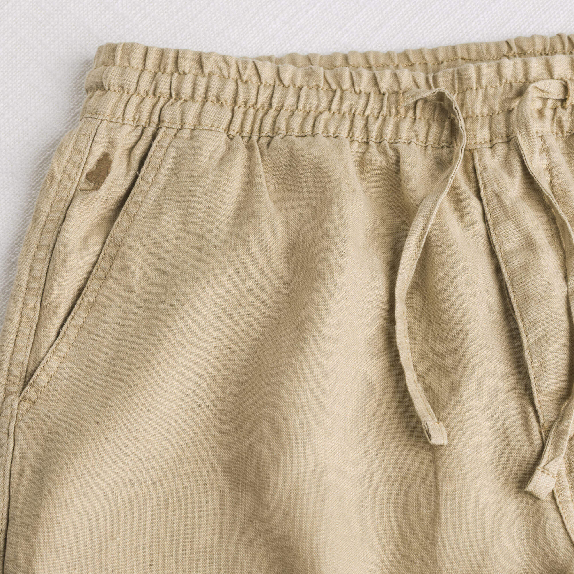 Pantaloni joggers estivi in lino - Khaky - Image 3