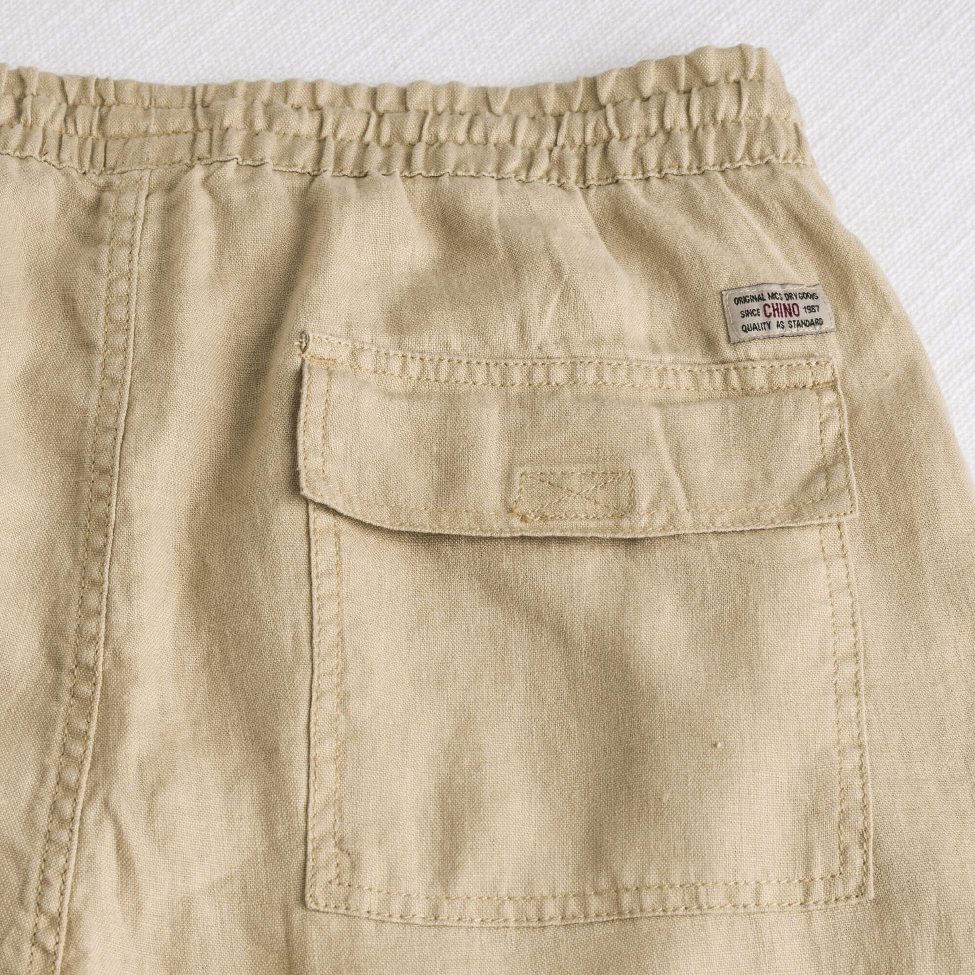Pantaloni joggers estivi in lino - Khaky - Image 4