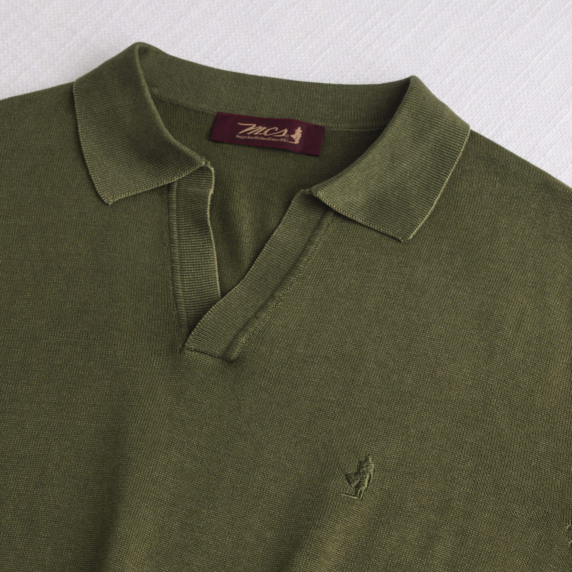 Polo 100% cotone acid wash - Dark Olive - Image 3