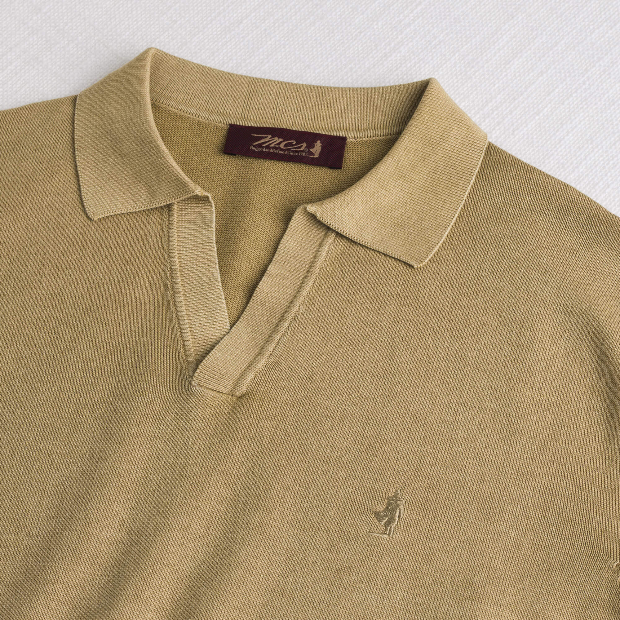 Polo 100% cotone acid wash - Khaky - Image 3