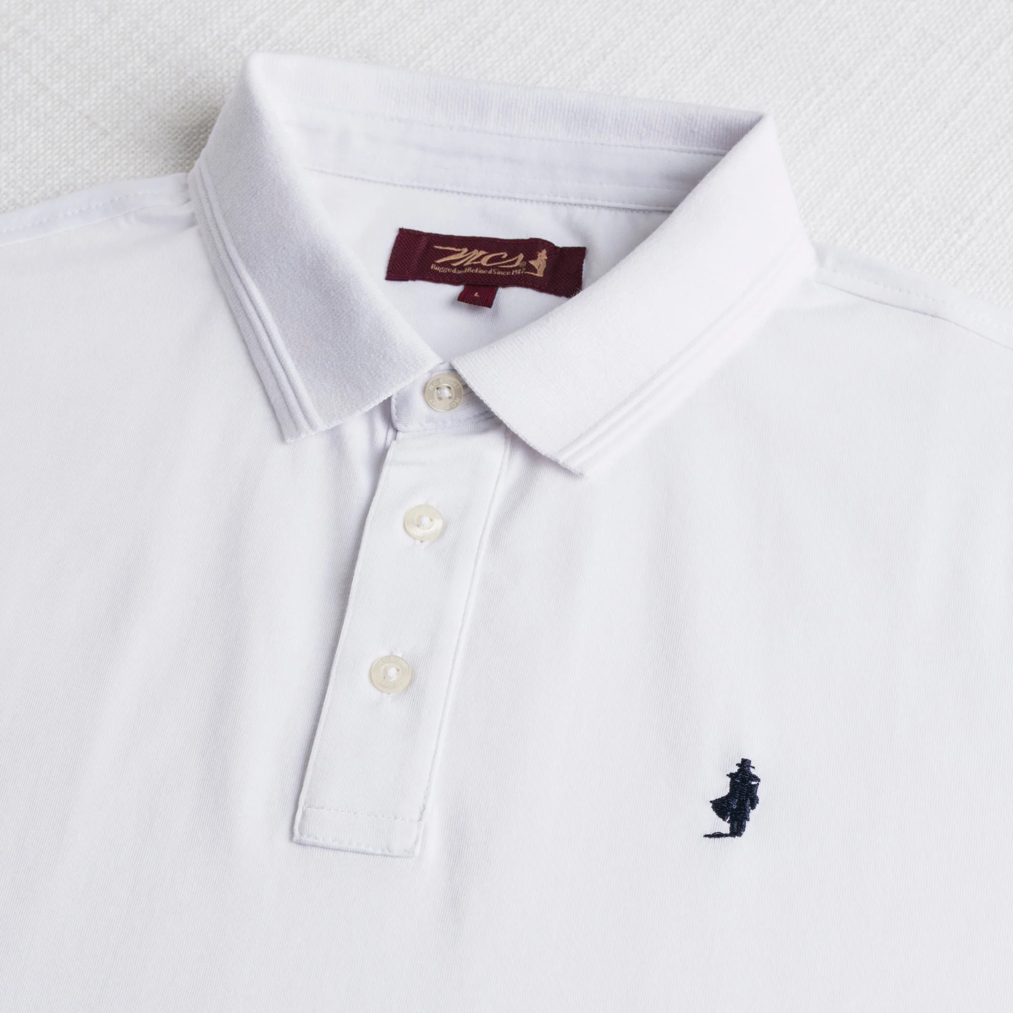 Polo 100% cotone jersey compact - White - Image 3