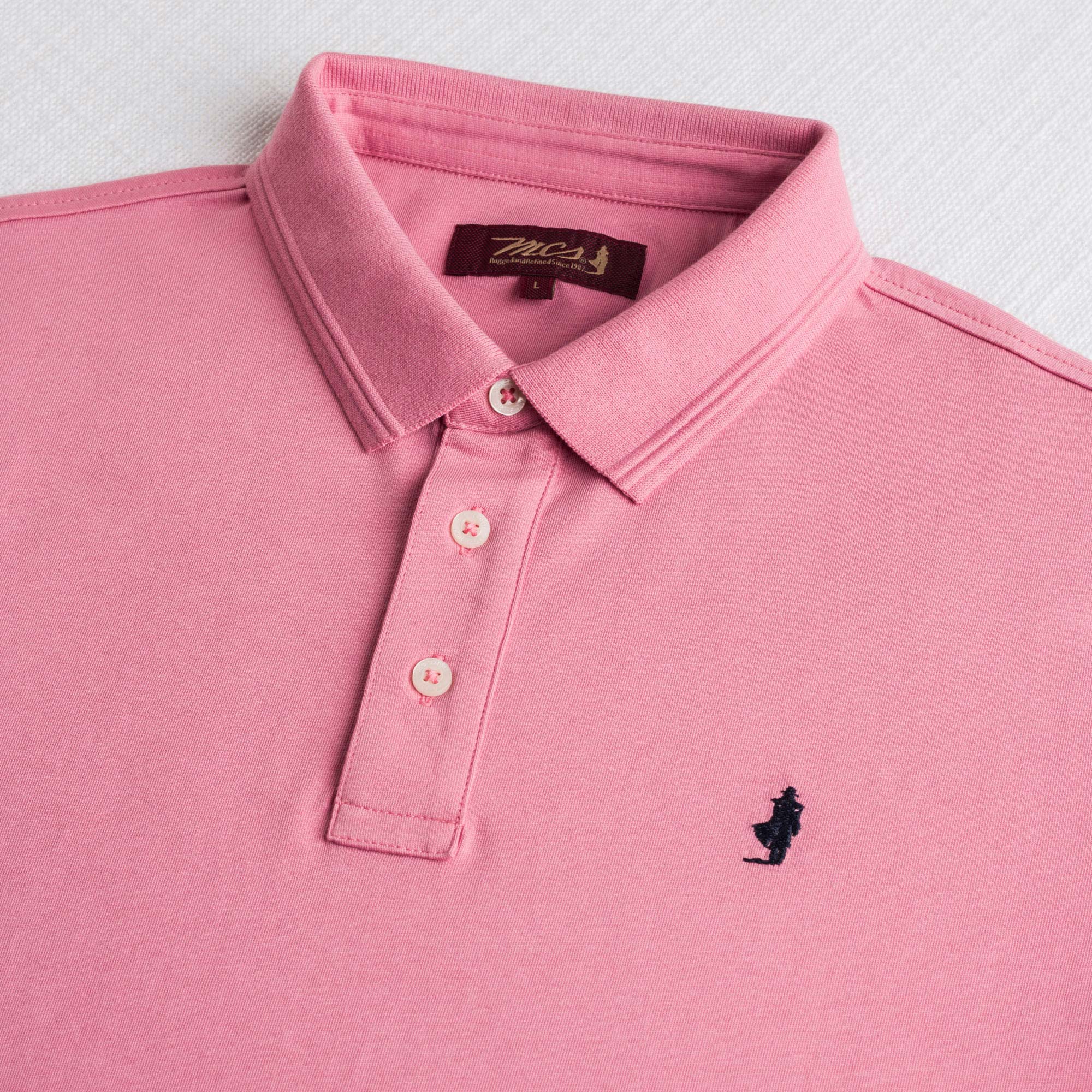 Polo 100% cotone jersey compact - Wild Rose - Image 3