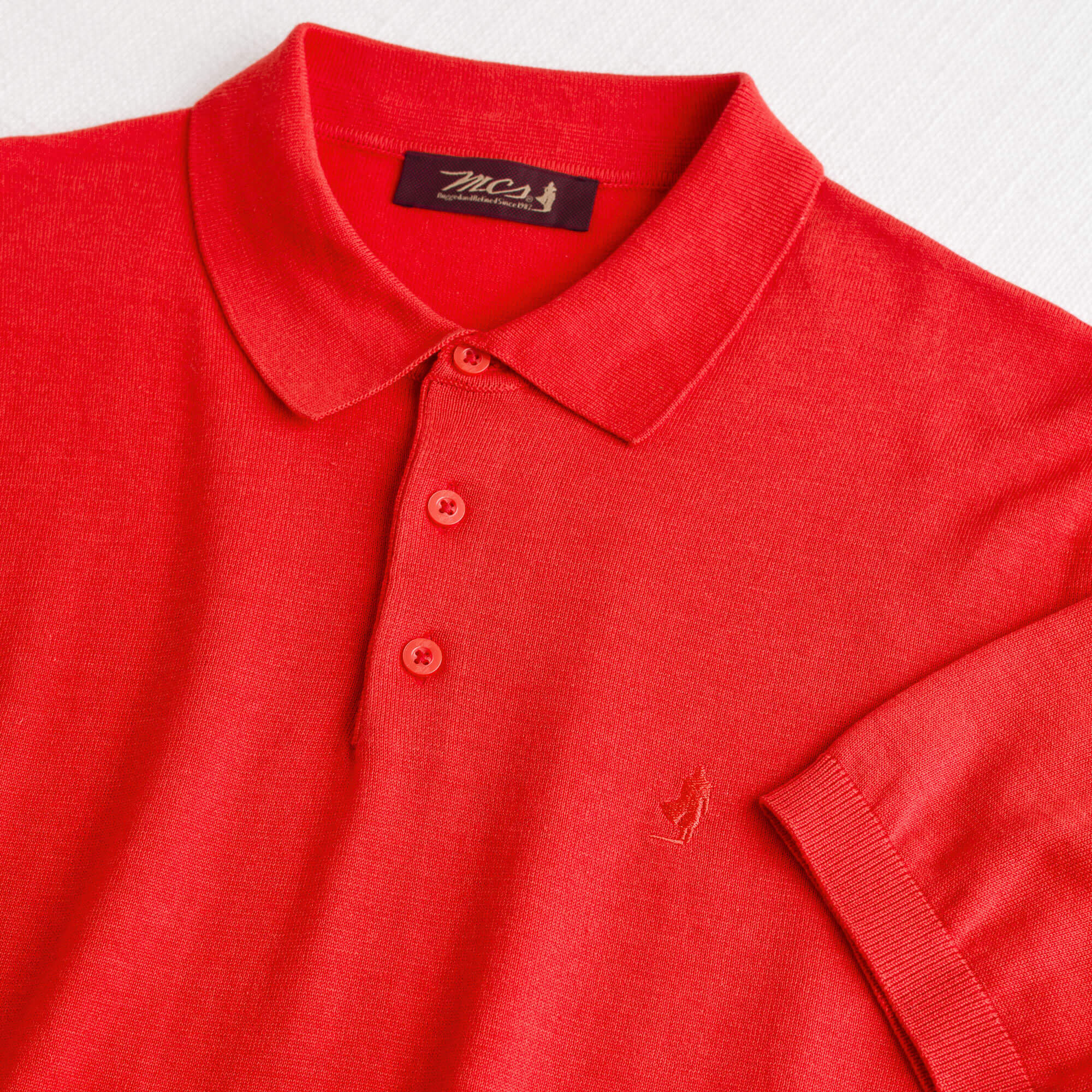 Polo 100% cotone in maglia - Spice Orange - Image 3