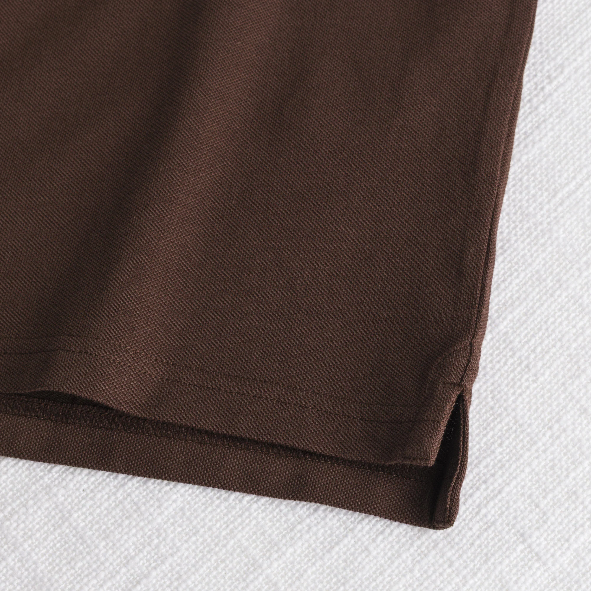 Polo 100% cotone piquet - Chocolate - Image 4