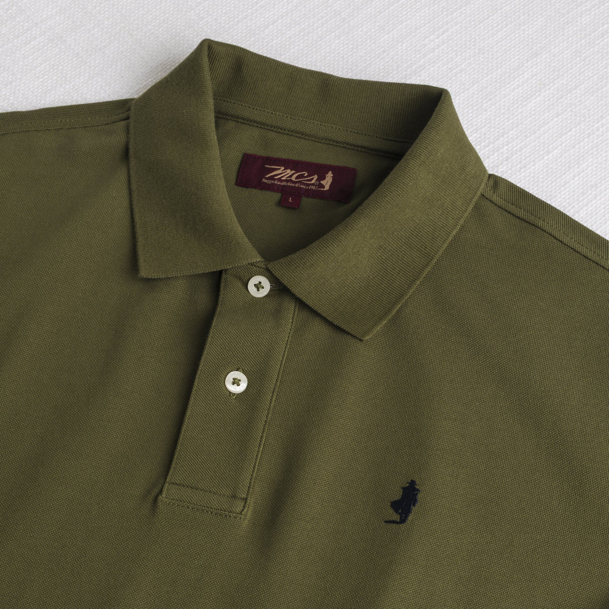 Polo 100% cotone piquet - Dark Olive - Image 3