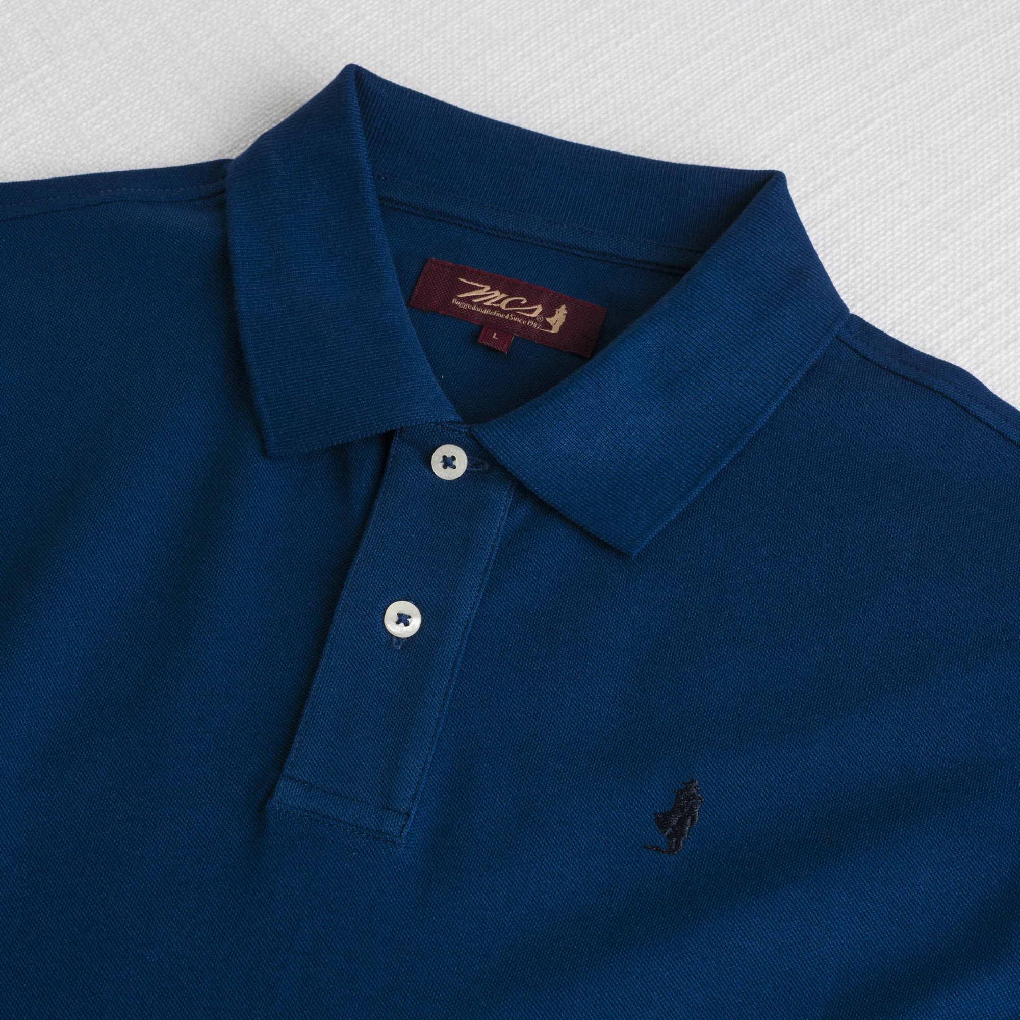 Polo 100% cotone piquet - Deep Blue - Image 3