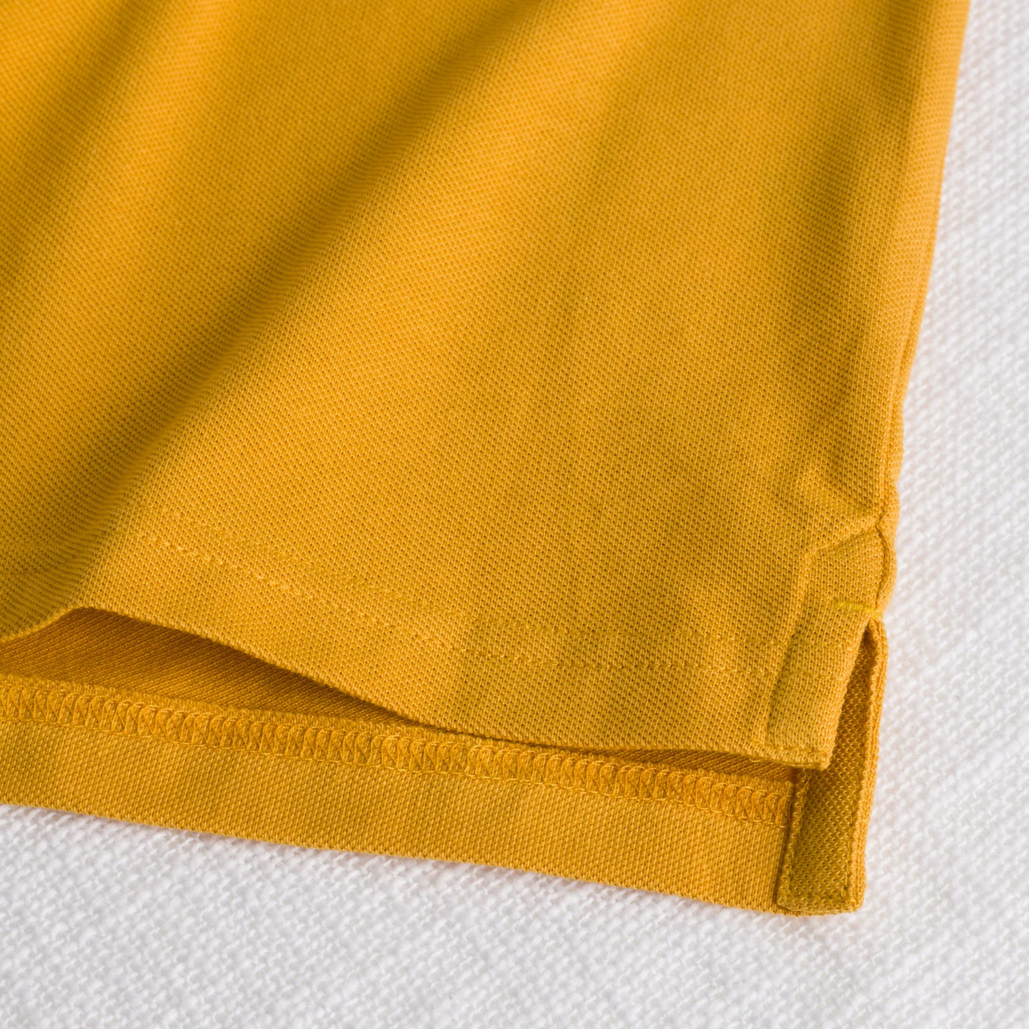 Polo 100% cotone piquet con dettagli a righe - Gold Yellow - Image 4