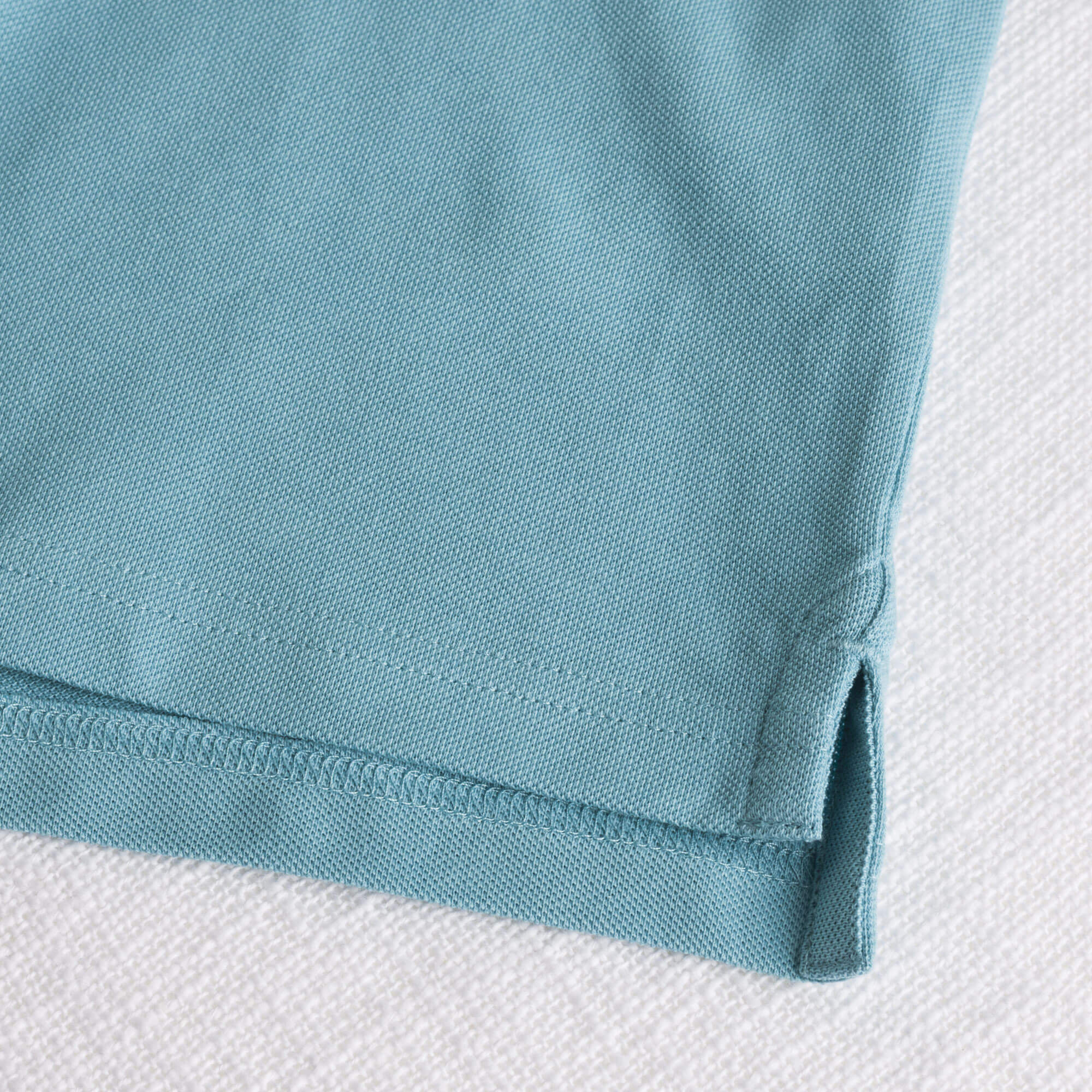 Polo 100% cotone piquet con dettagli a righe - Sky Blue - Image 4