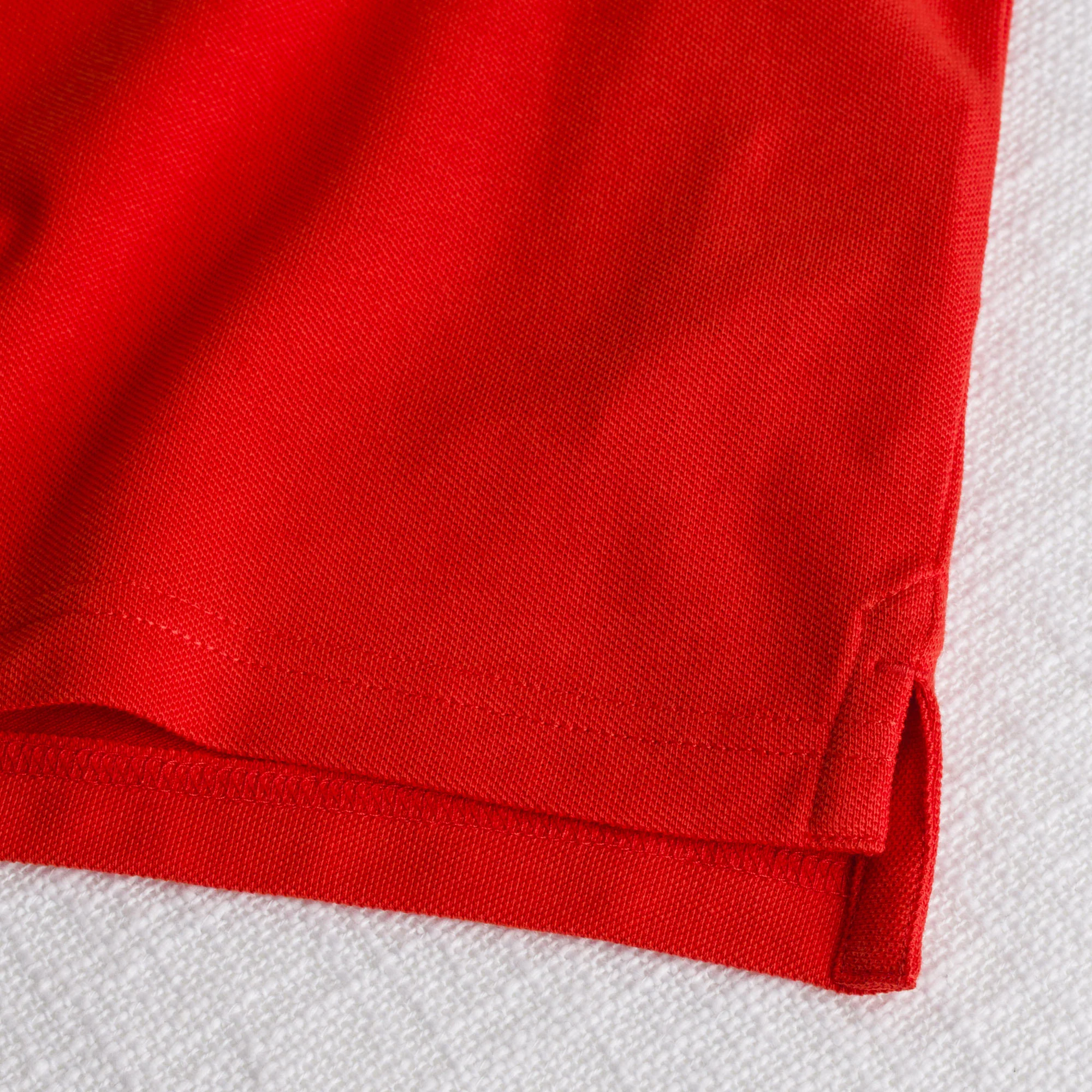 Polo 100% cotone piquet con dettagli a righe - Spice Orange - Image 4