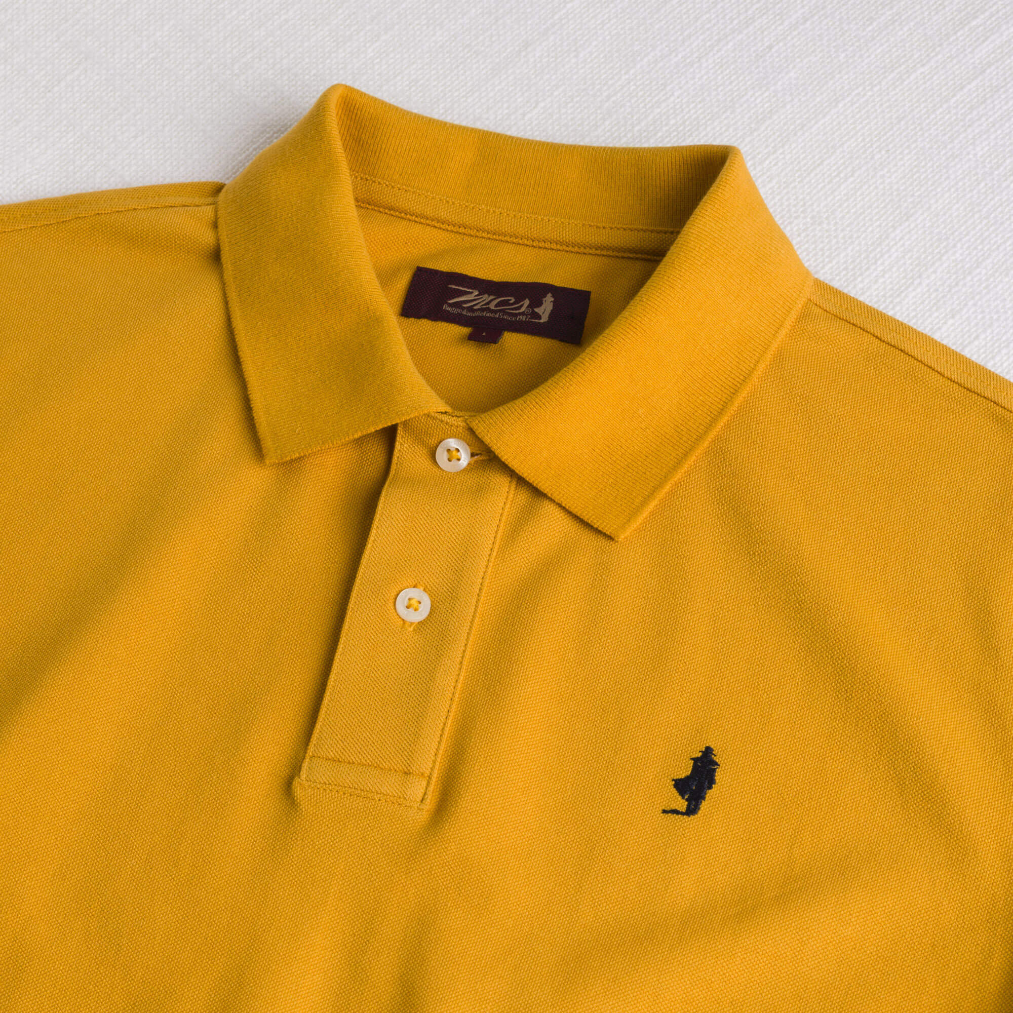 Polo 100% cotone piquet - Gold Yellow - Image 3