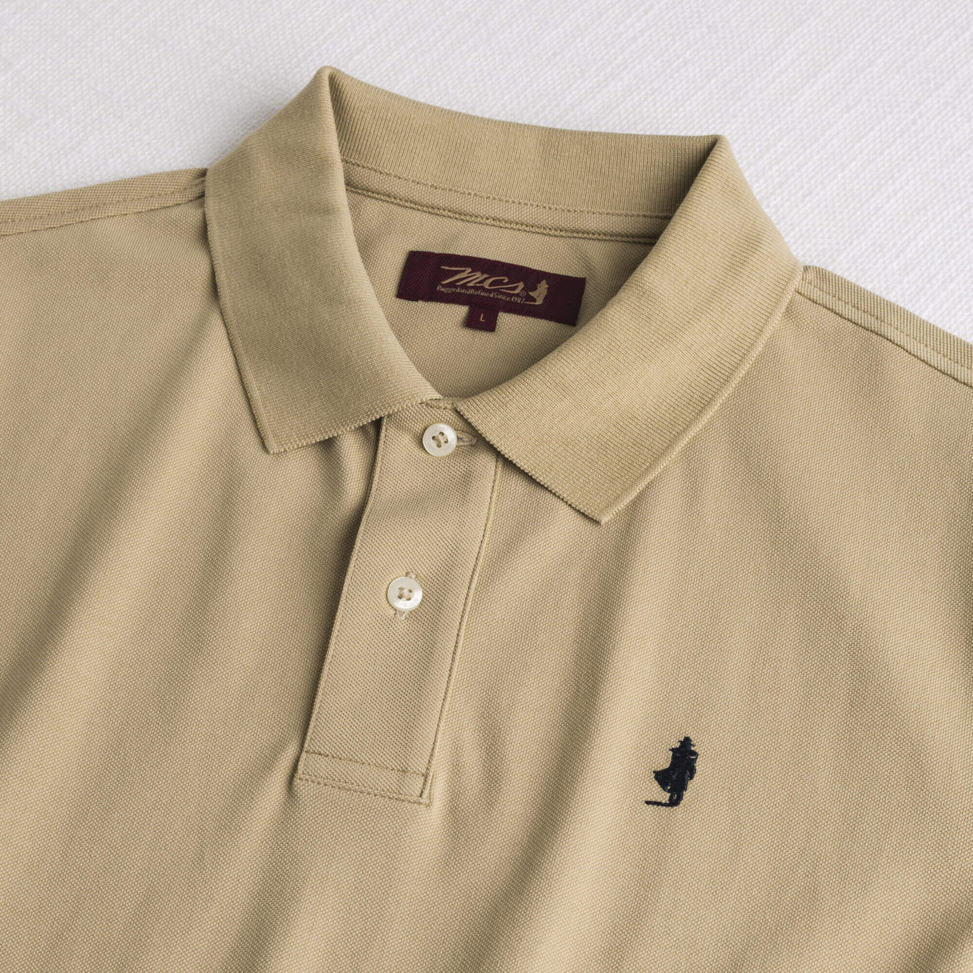 Polo 100% cotone piquet - Khaky - Image 3