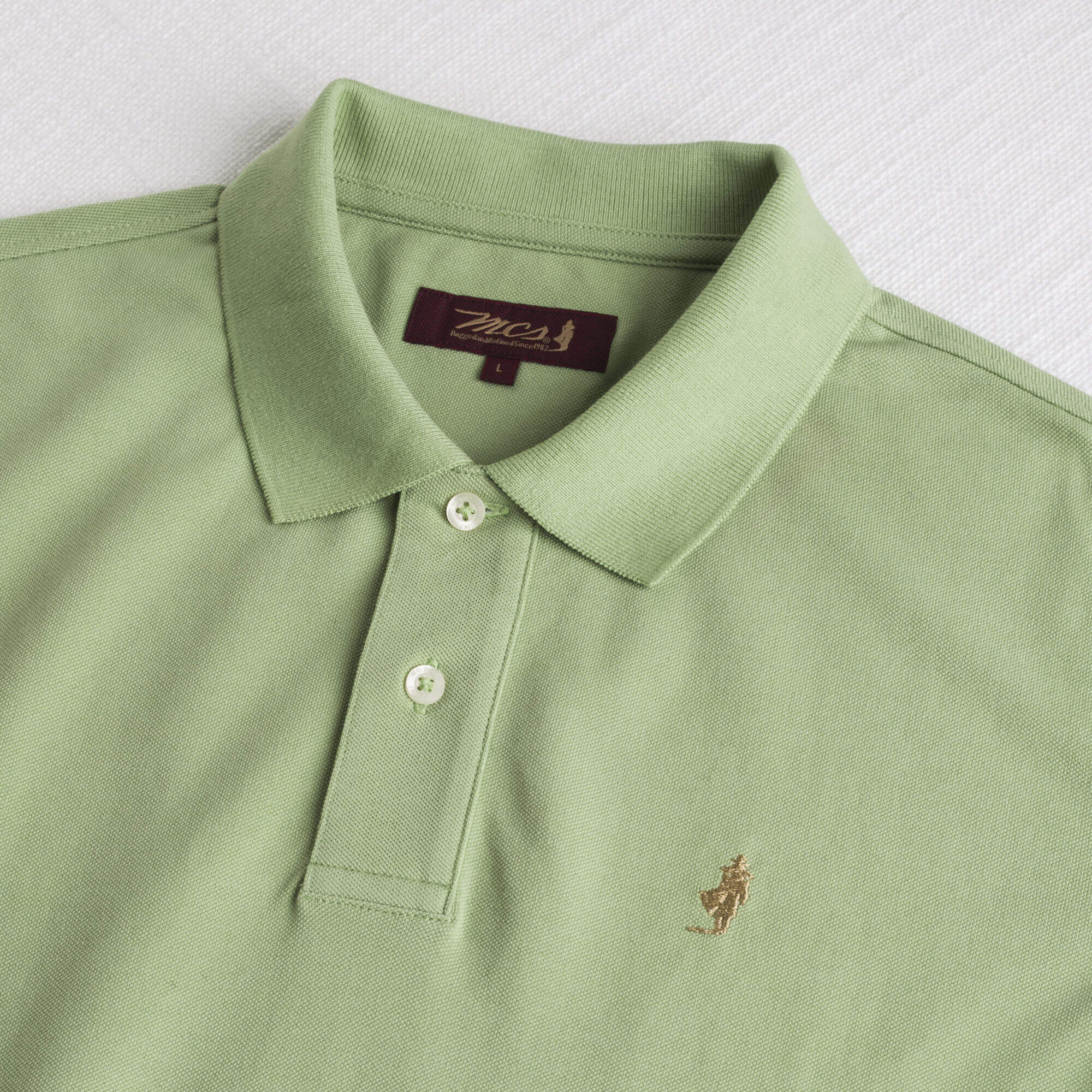 Polo 100% cotone piquet - Light Green - Image 3