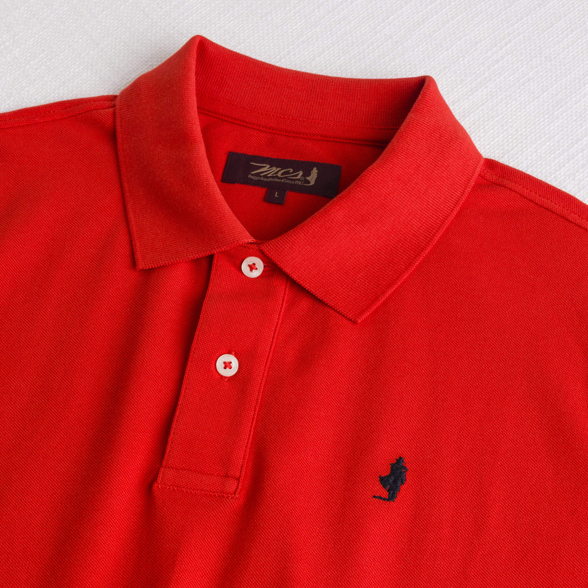 Polo 100% cotone piquet - Spice Orange - Image 3