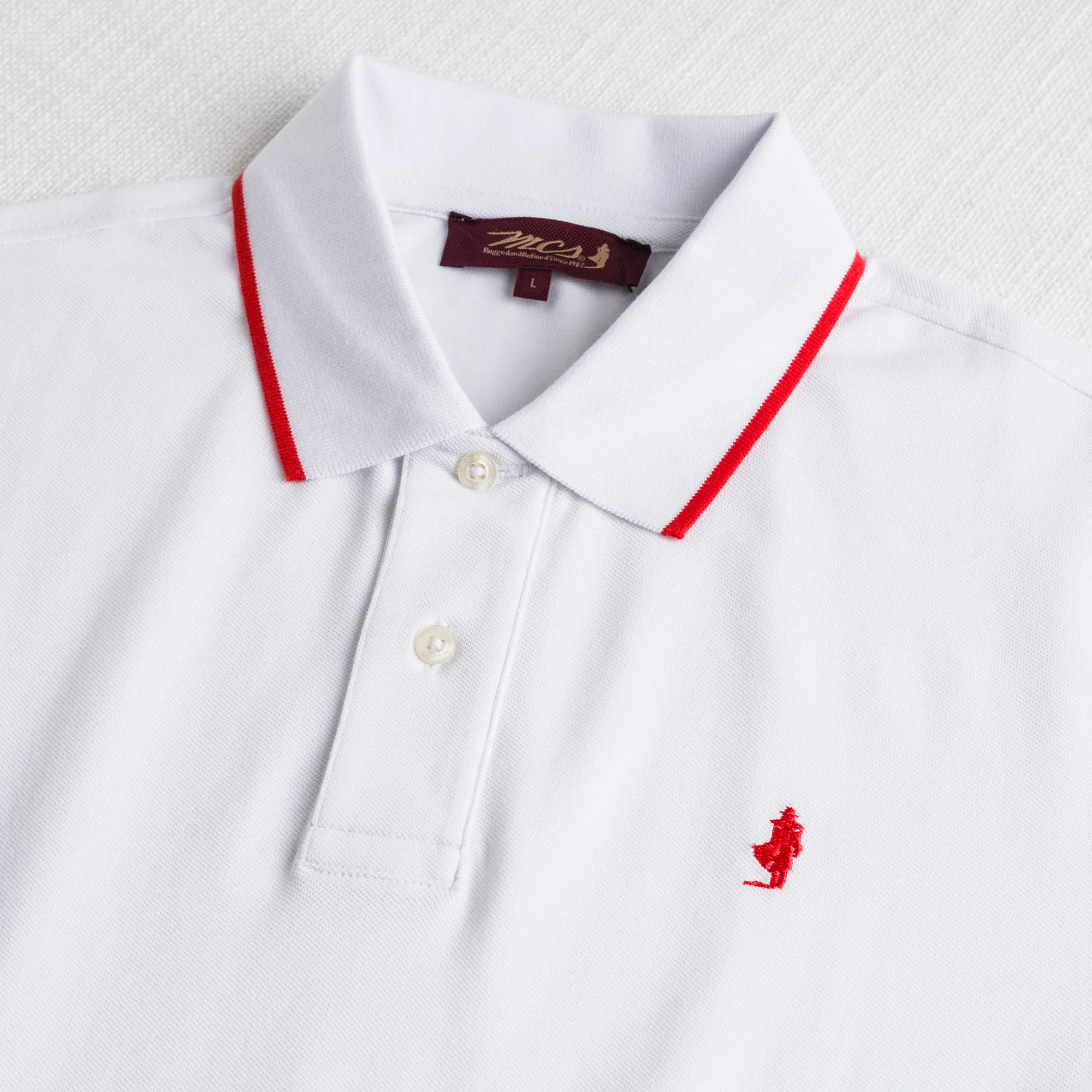 Polo cotone piquet stretch - White - Image 3