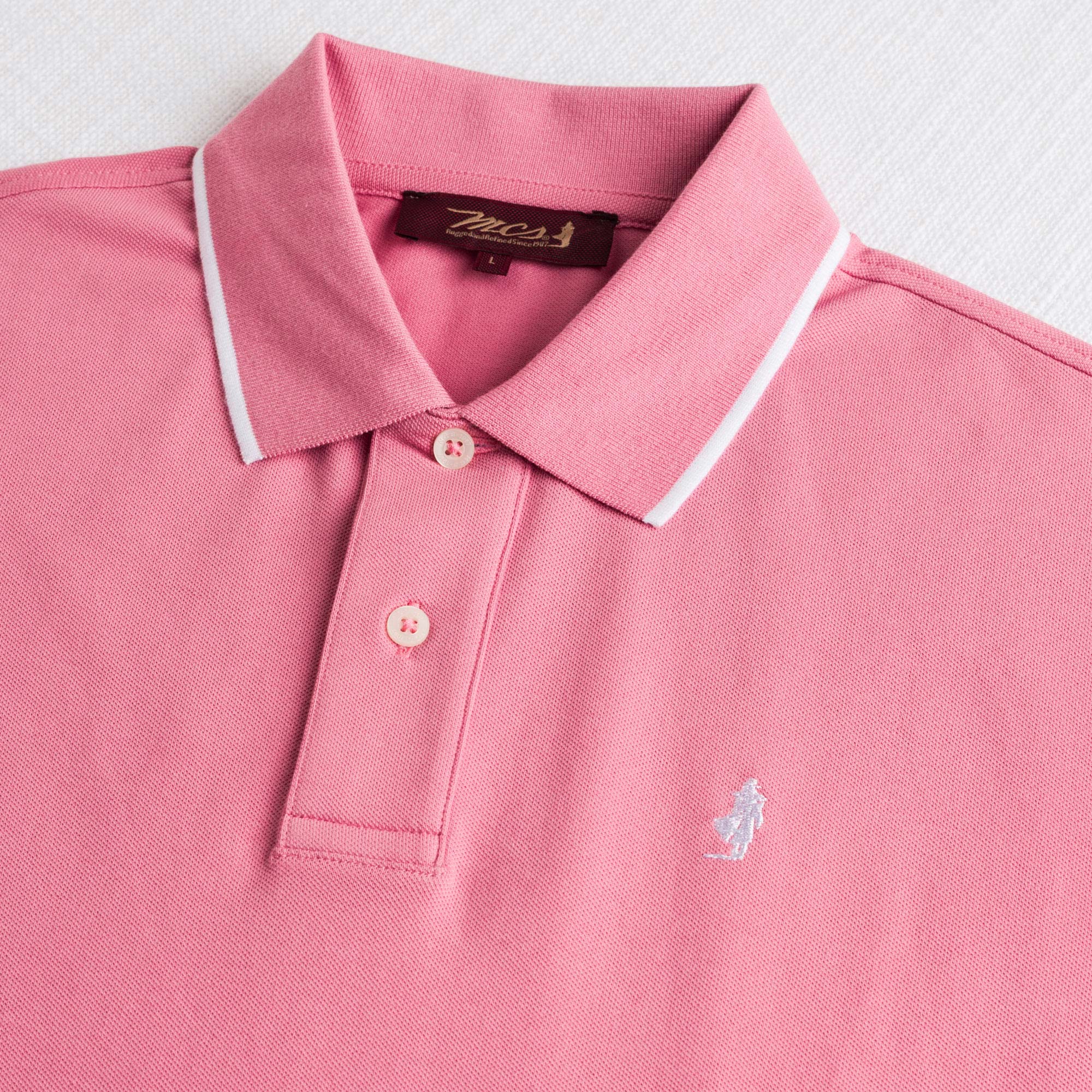 Polo cotone piquet stretch - Wild Rose - Image 3