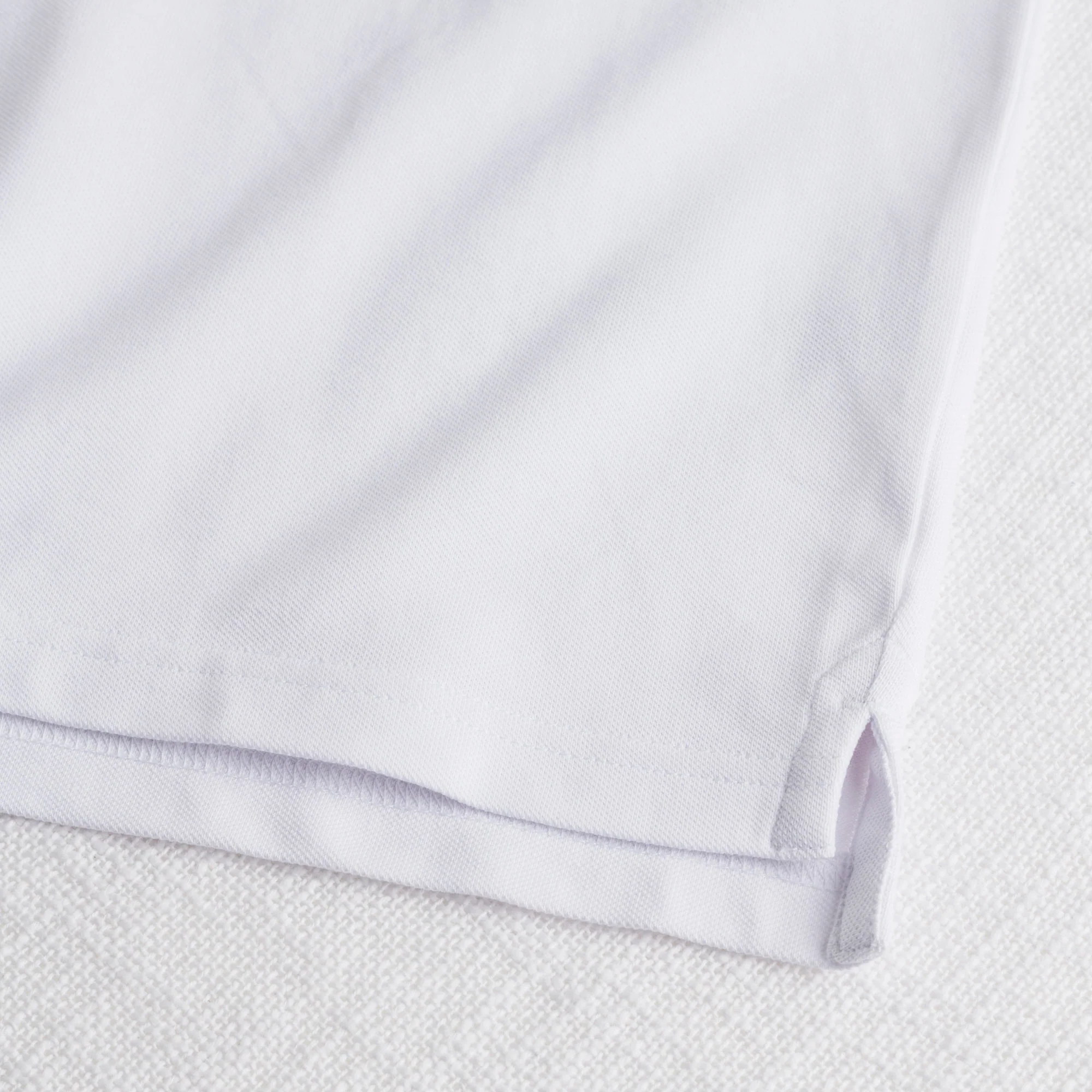 Polo cotone piquet stretch con zip - White - Image 4