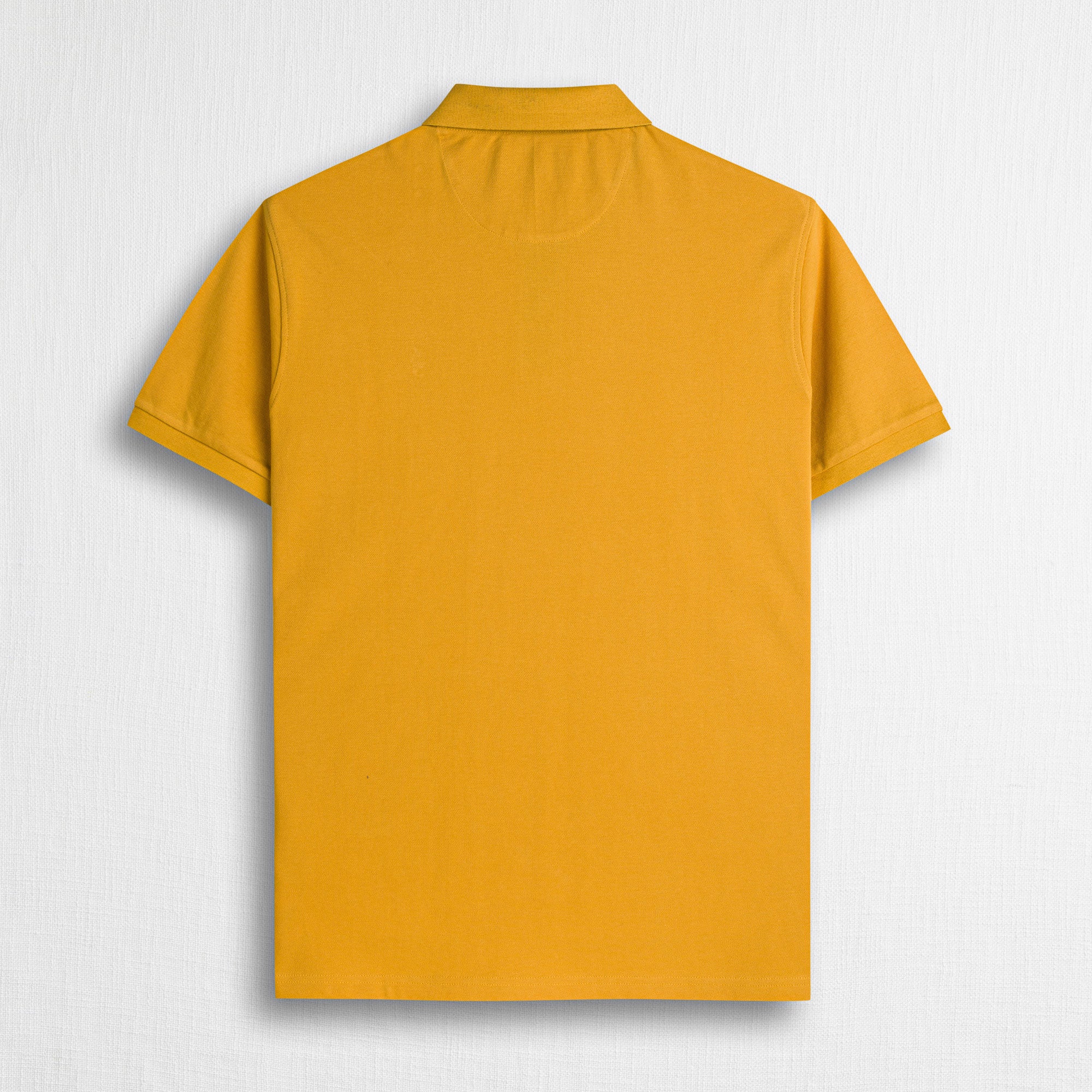 Polo cotone stretch piquet con collo jacquard - Gold Yellow - Image 2