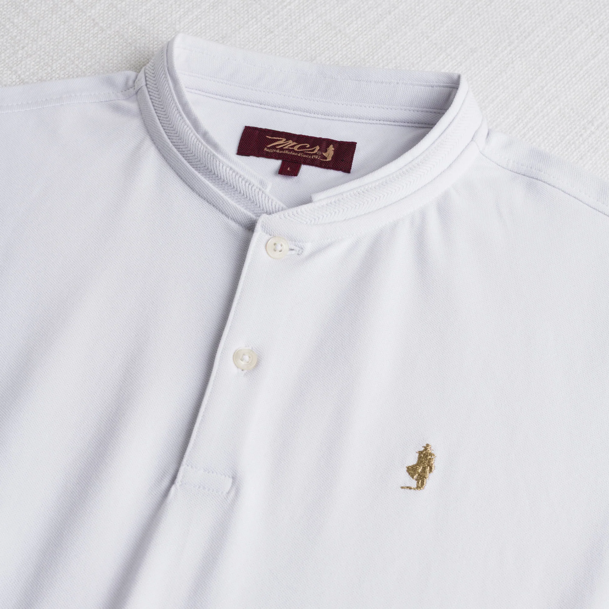 Polo cotone stretch piquet modello serafino - White - Image 3