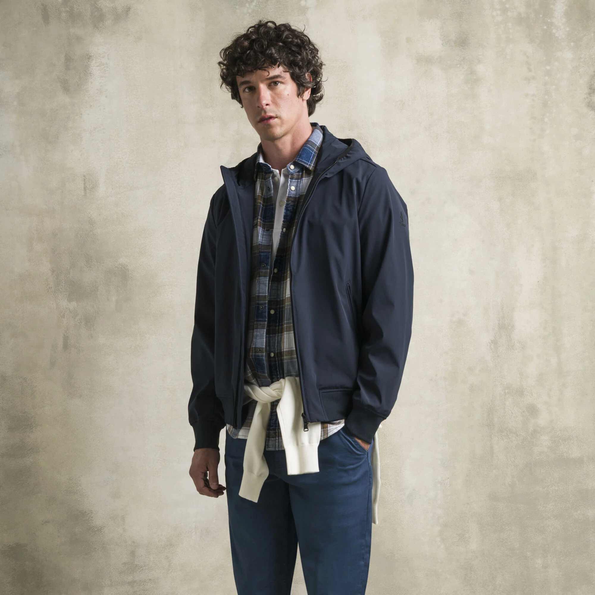 Giacca Softshell con cappuccio - Navy Blue - Image 6