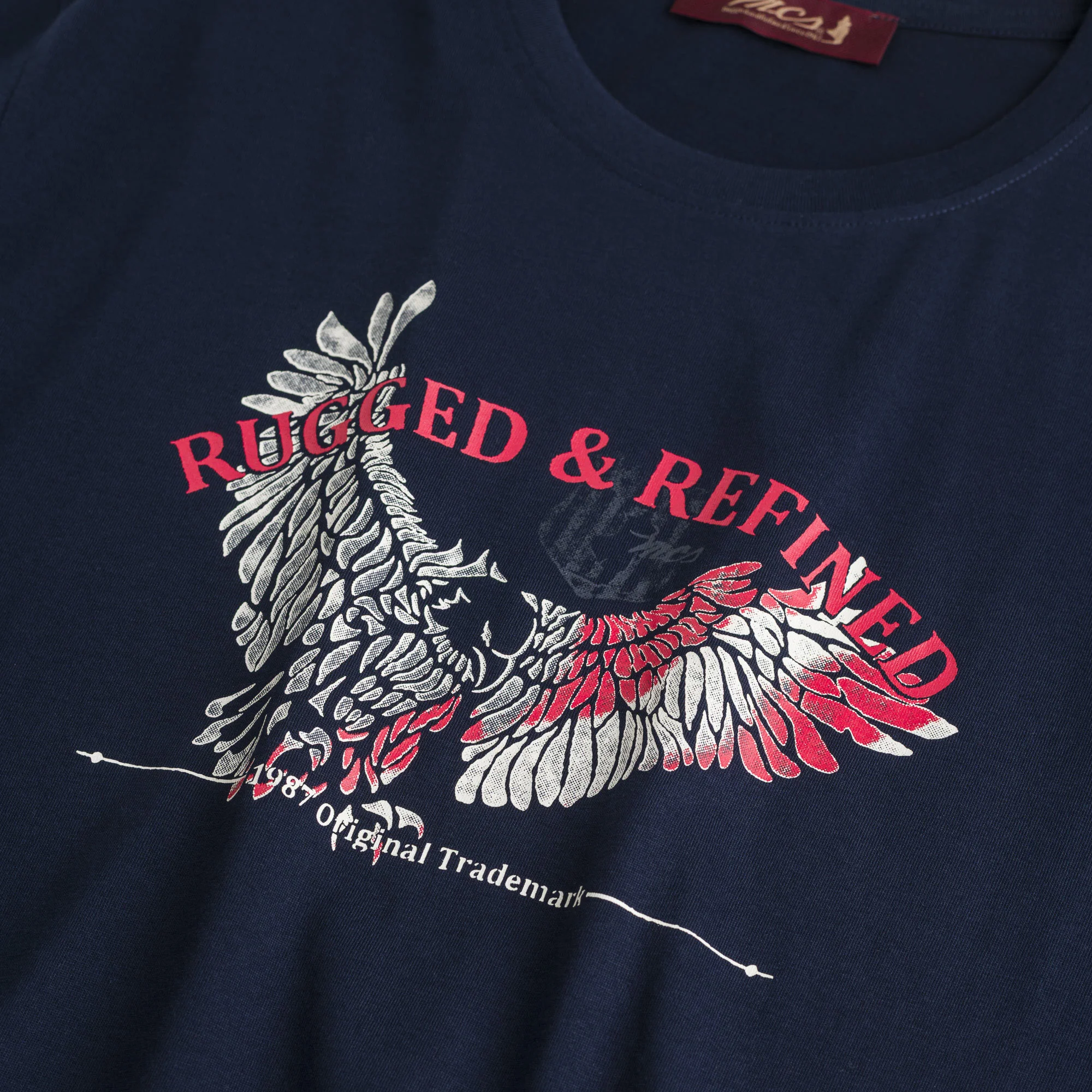 T-shirt 100% cotone con artwork - Navy Blue - Image 3