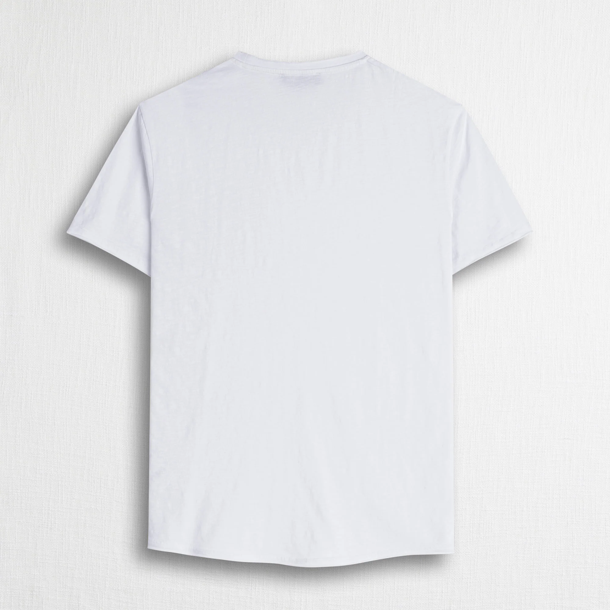 T-shirt 100% cotone fiammato con taschino - White - Image 2