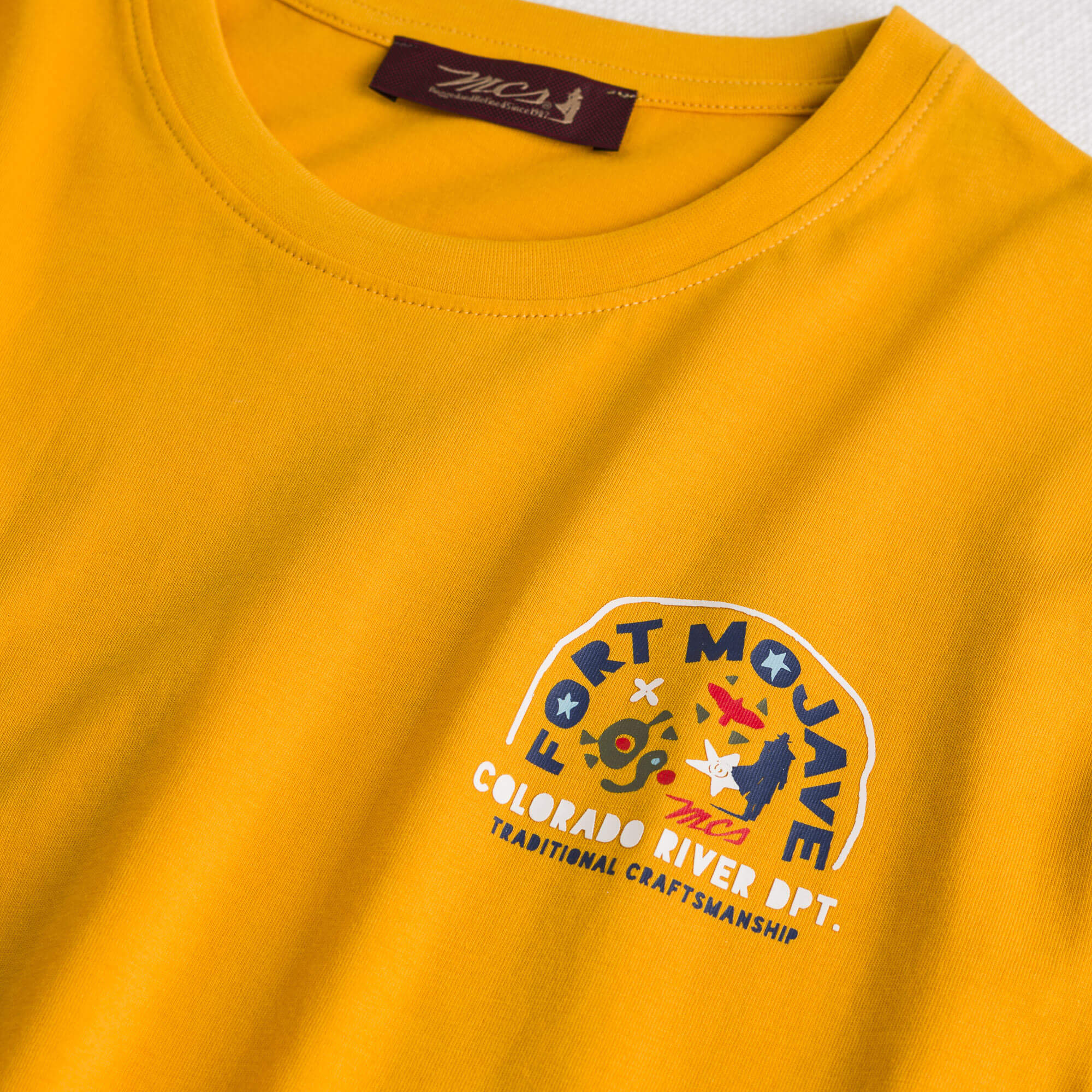 T-shirt 100% cotone con stampa fronte retro - Gold Yellow - Image 3