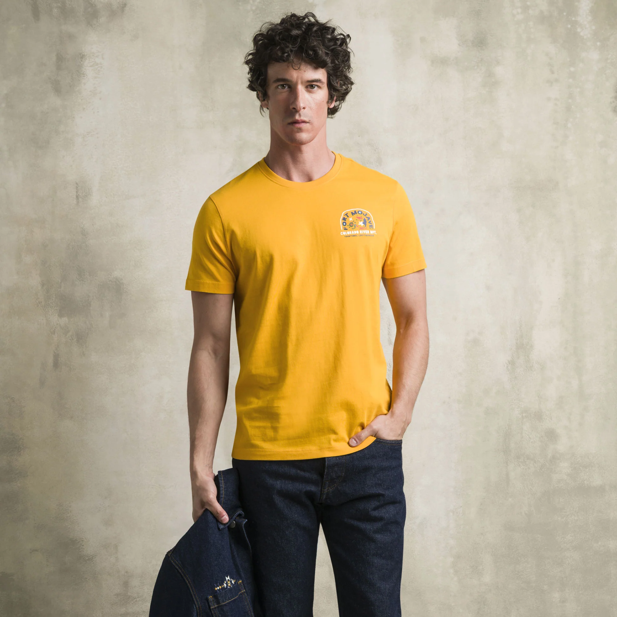 T-shirt 100% cotone con stampa fronte retro - Gold Yellow - Image 5
