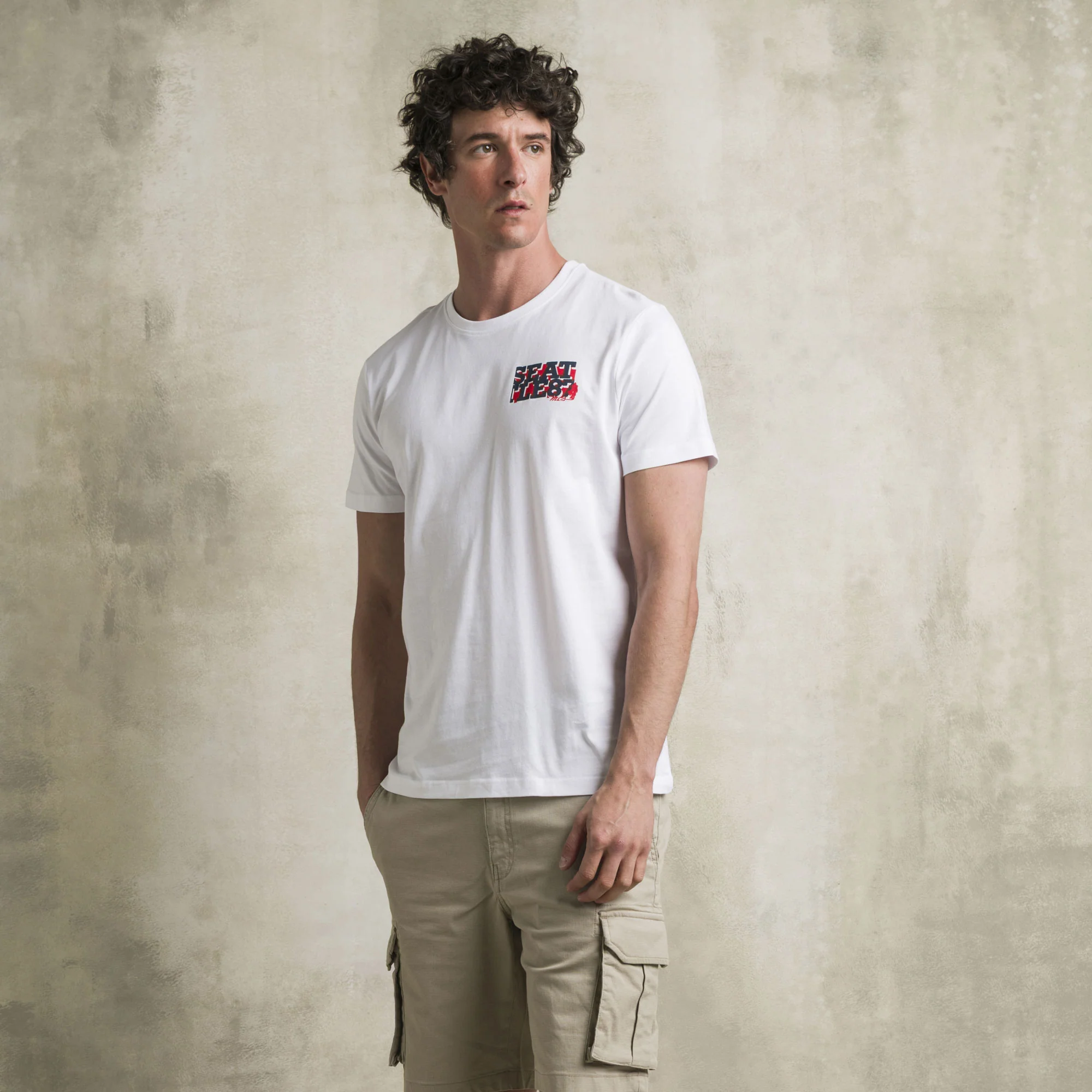 T-shirt 100% cotone con stampa logo punto cuore - White - Image 4
