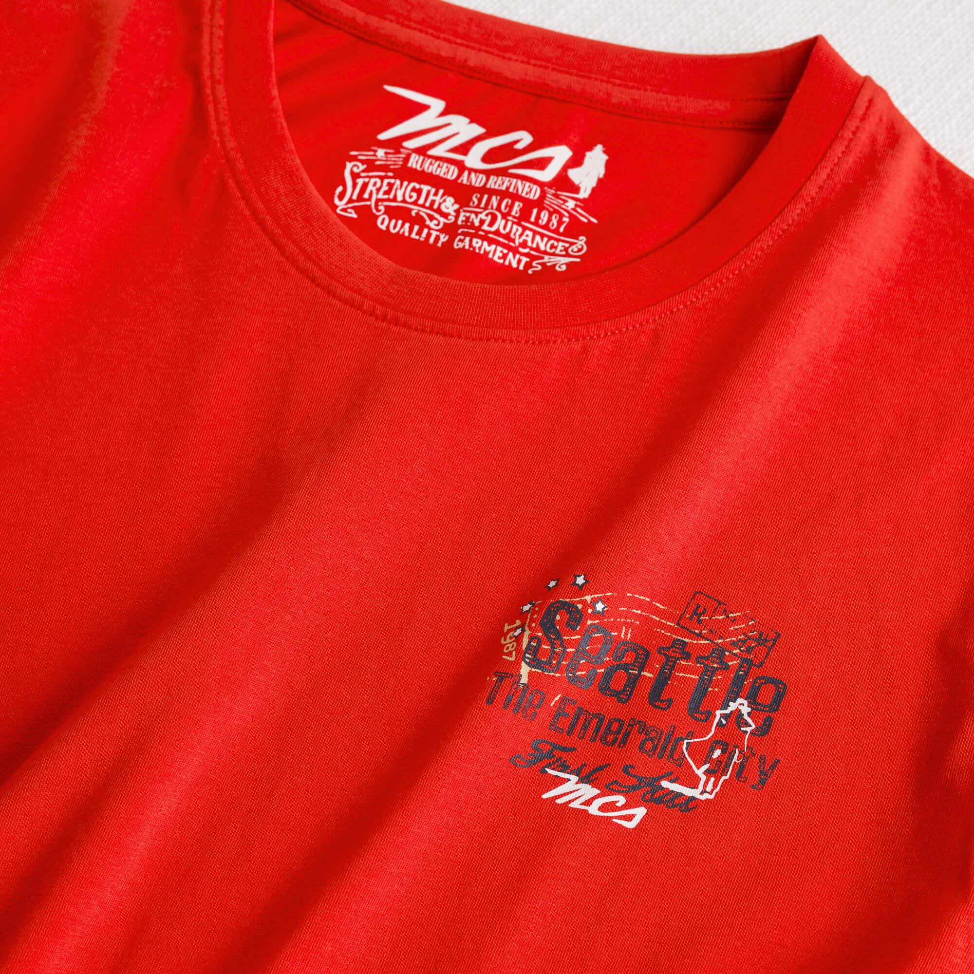T-shirt 100% cotone Strike Wash con stampa punto cuore - Spice Orange - Image 3