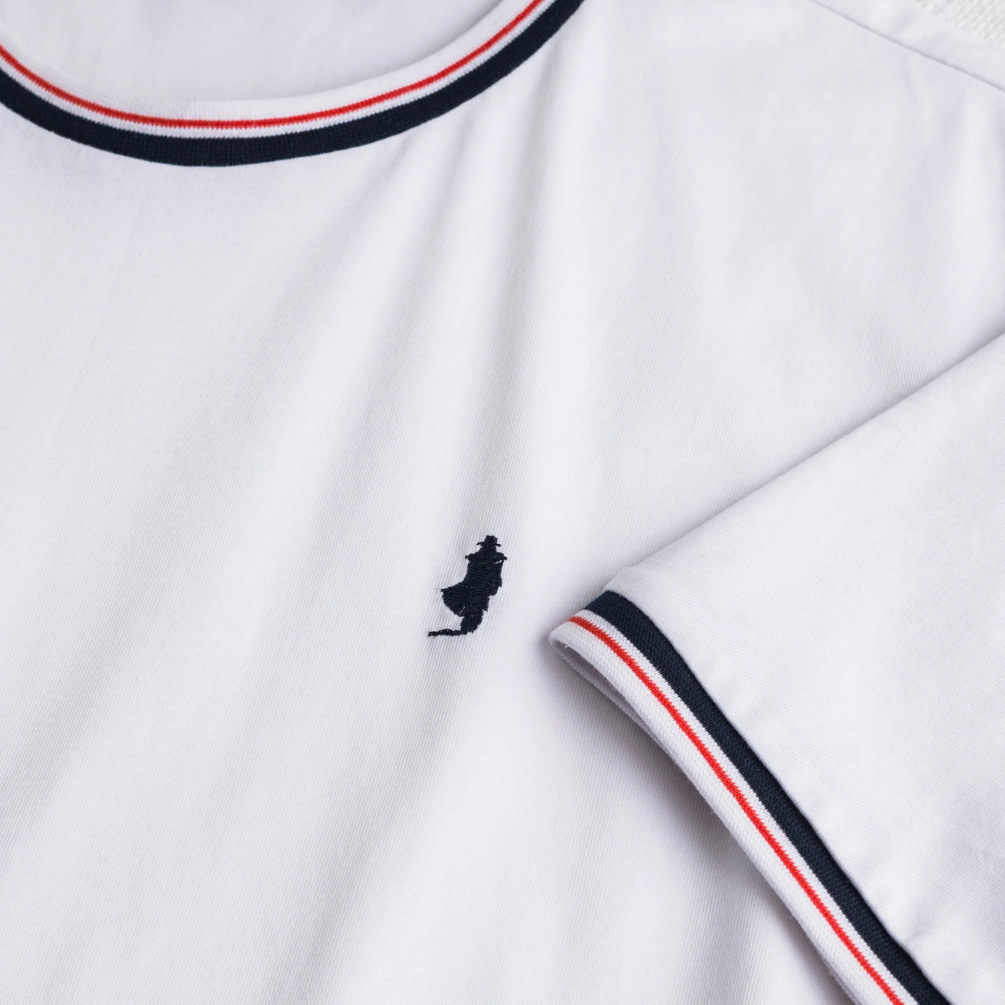 T-shirt 100% jersey con costine a righe - White - Image 3