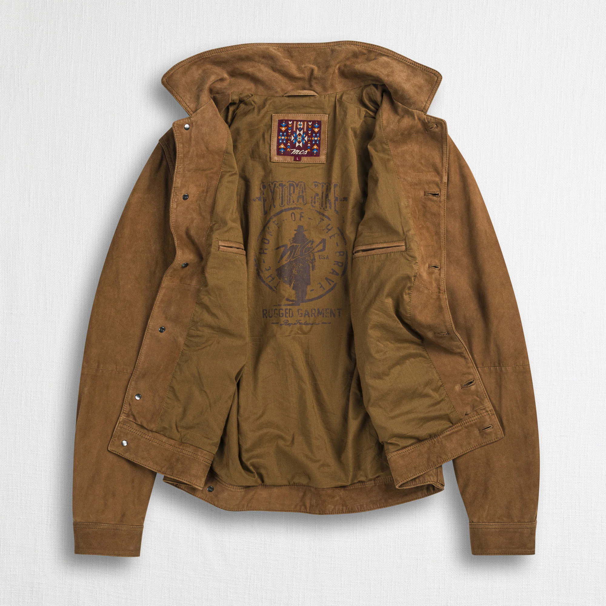 Trucker Jacket 100% pelle - Light Cognac - Image 3