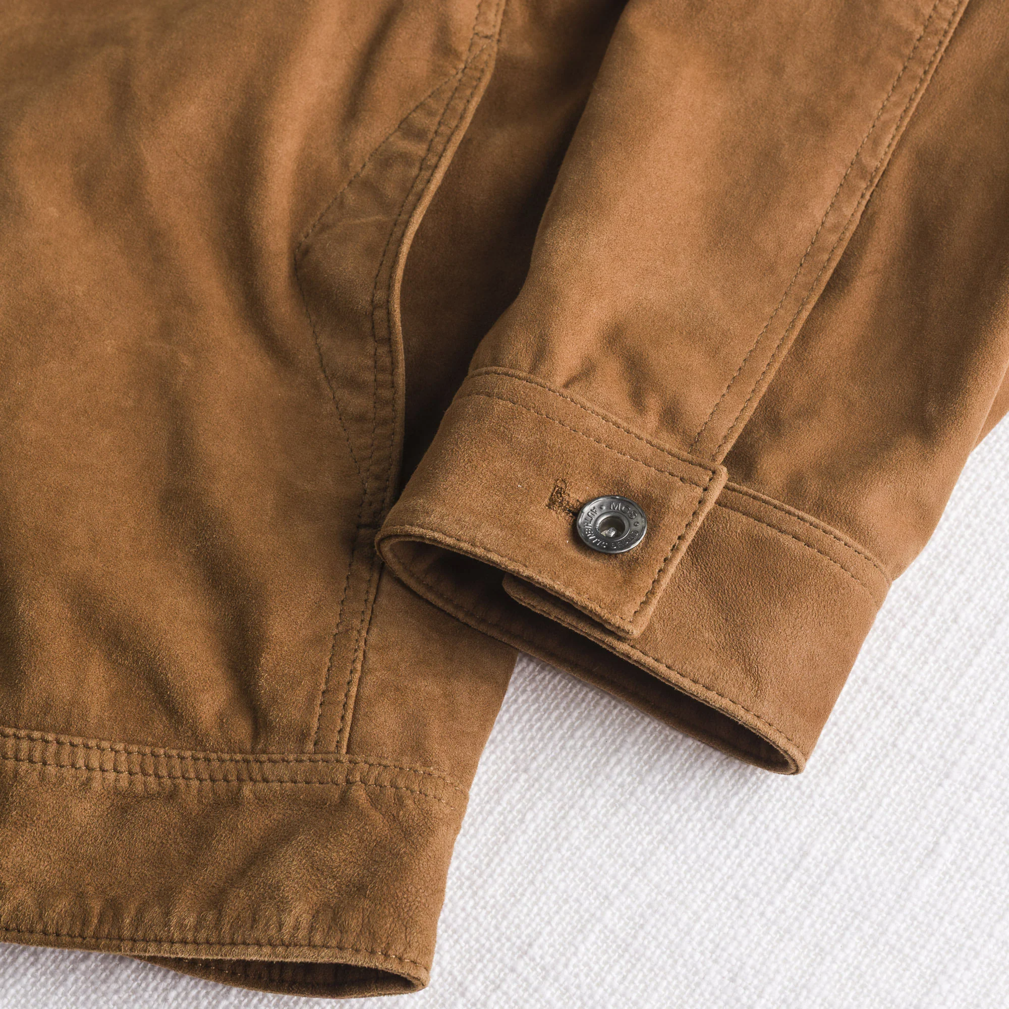 Trucker Jacket 100% pelle - Light Cognac - Image 5